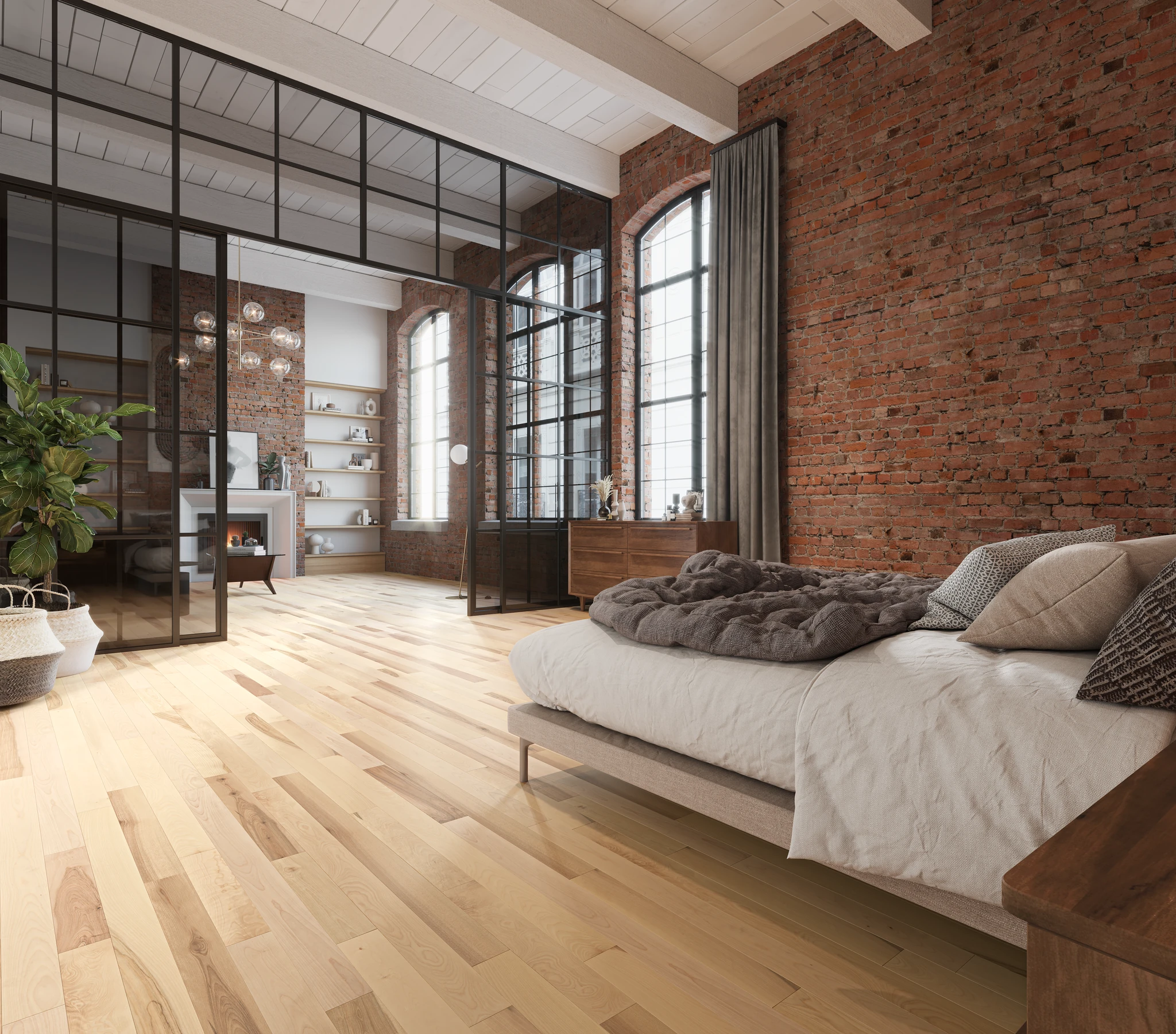 Lagom Matte Birch Wood Floor Flooring visualization by Planchers PG