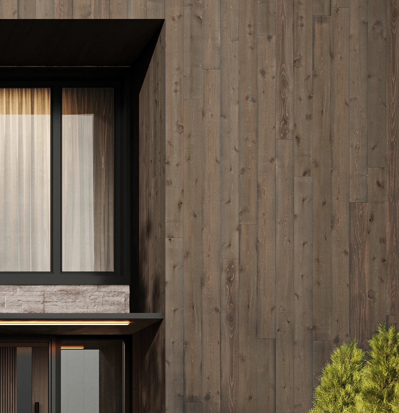 Visualisation de AquaFir™ Cedar Cascade Smooth Shiplap Plafond et soffite extérieurs par Montana Timber Products