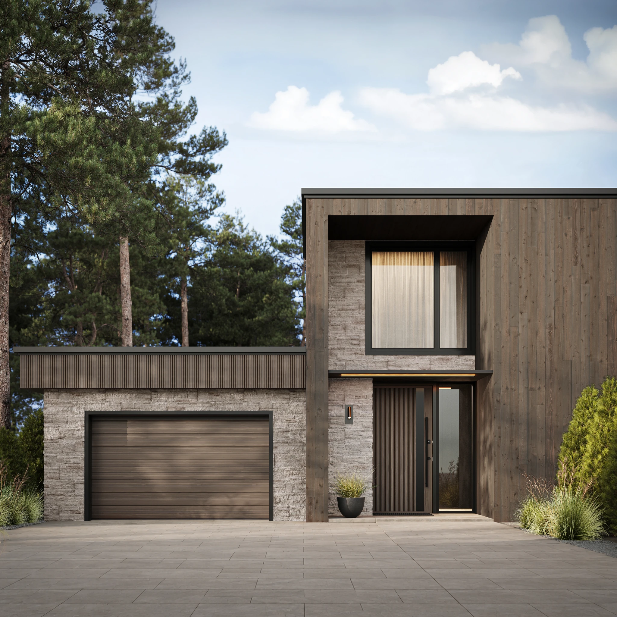 Visualisation de AquaFir™ Cedar Cascade Smooth Shiplap Plafond et soffite extérieurs par Montana Timber Products