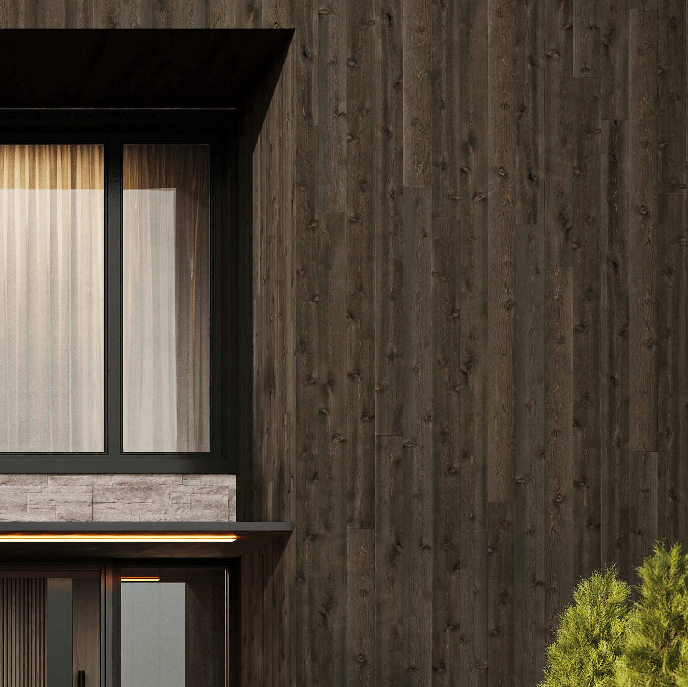 AquaFir™ Cedar Hazelnut Smooth Shiplap Exterior Ceiling and Soffit visualization by Montana Timber Products
