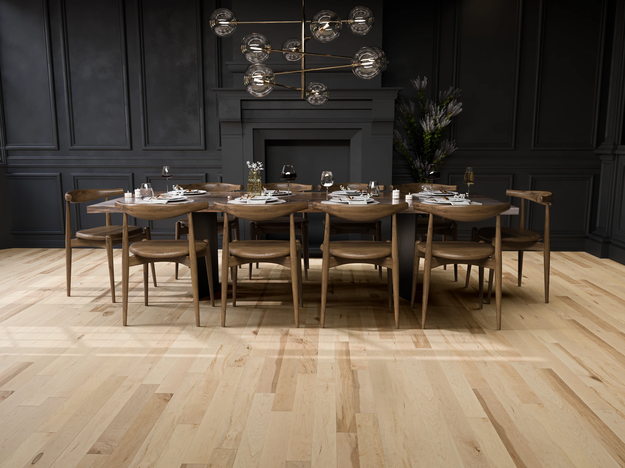 Nebula Matte Maple Wood Floor Flooring visualization by Planchers PG