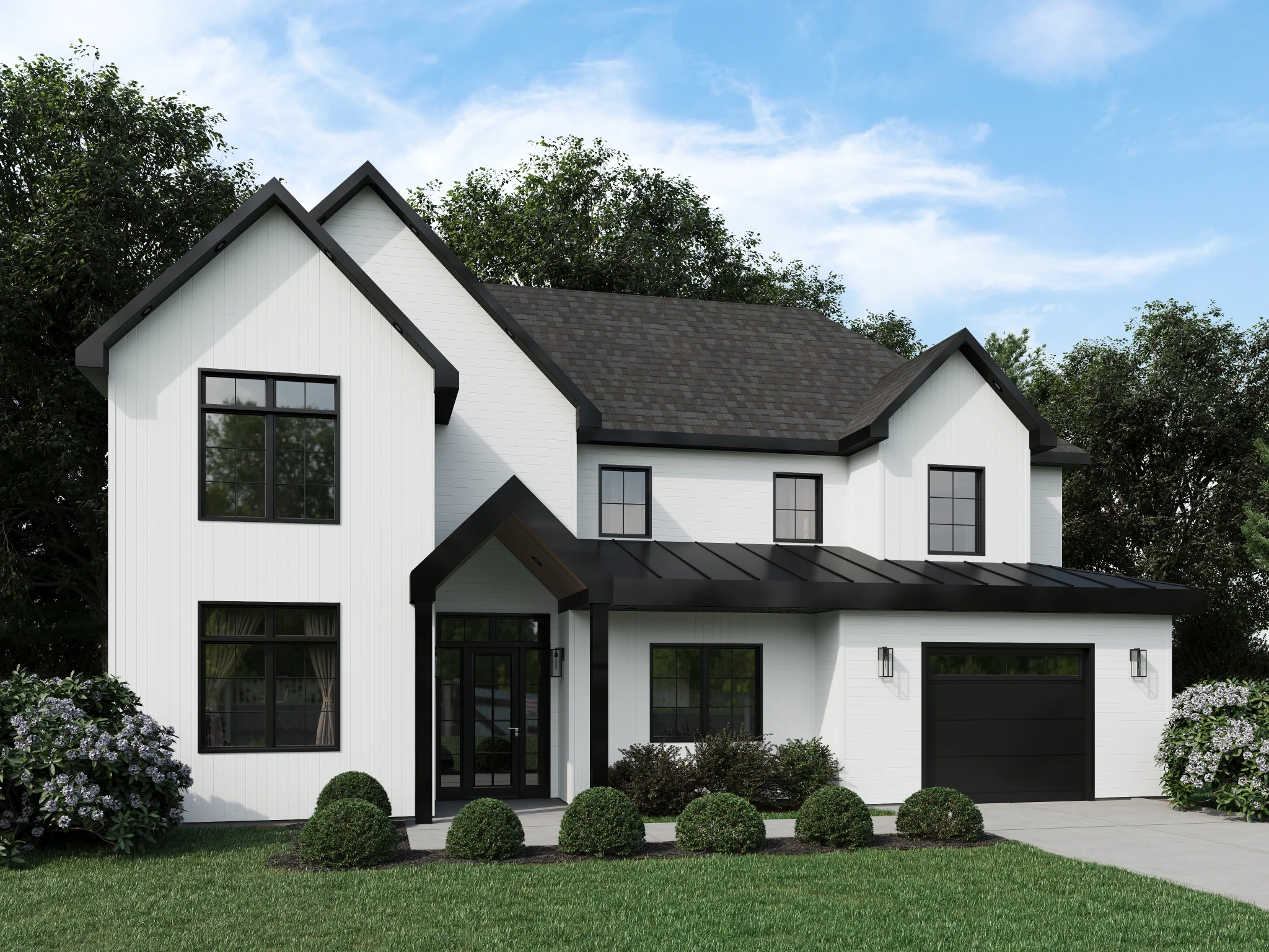 Aluzion White Metal Siding Wall Cladding visualization by Aluzion