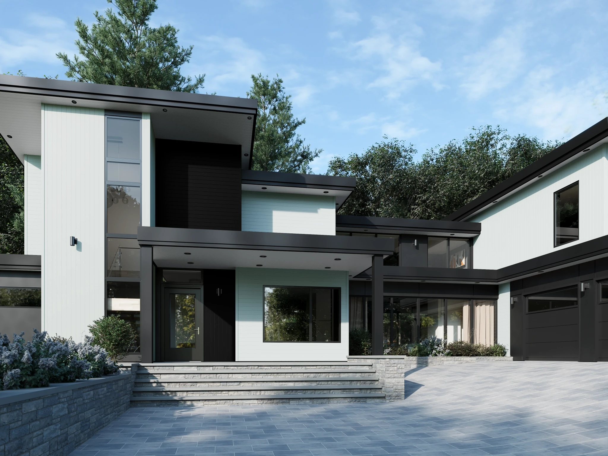 Aluzion White Metal Siding Wall Cladding visualization by Aluzion
