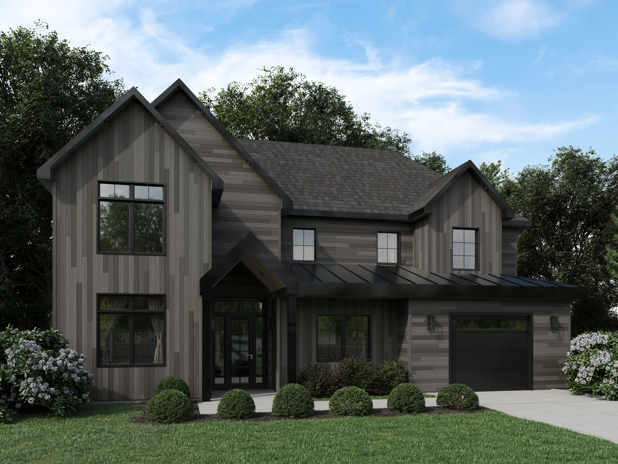 Aluzion Ash Metal Siding Wall Cladding visualization by Aluzion