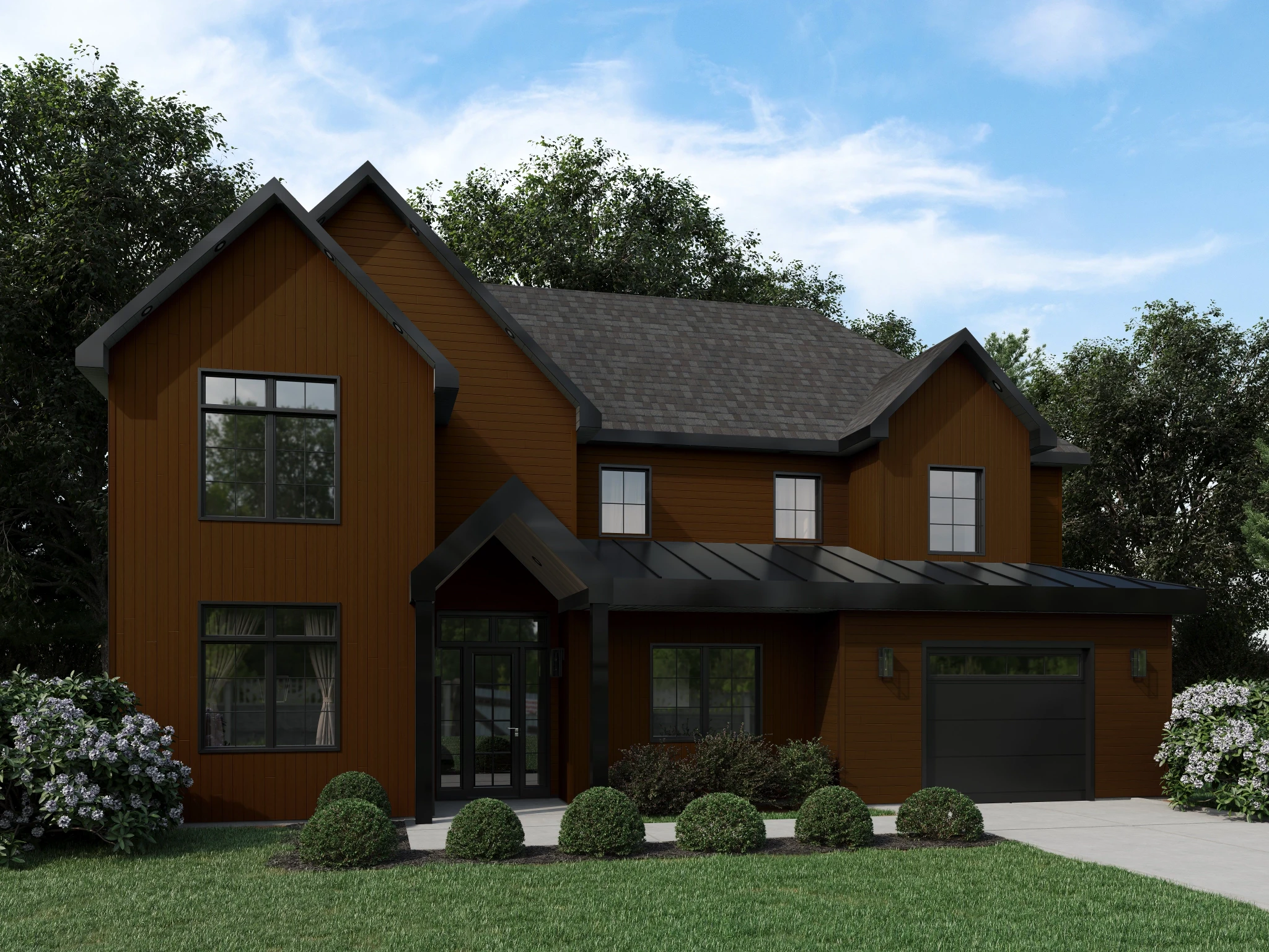 Aluzion Jatoba / Solid Metal Siding Wall Cladding visualization by Aluzion