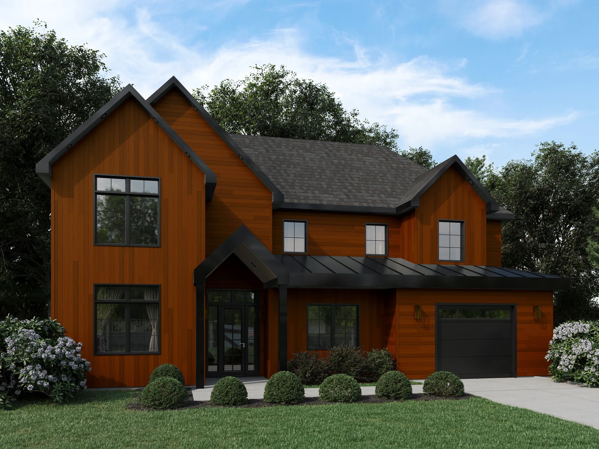 Aluzion Makore Metal Siding Wall Cladding visualization by Aluzion