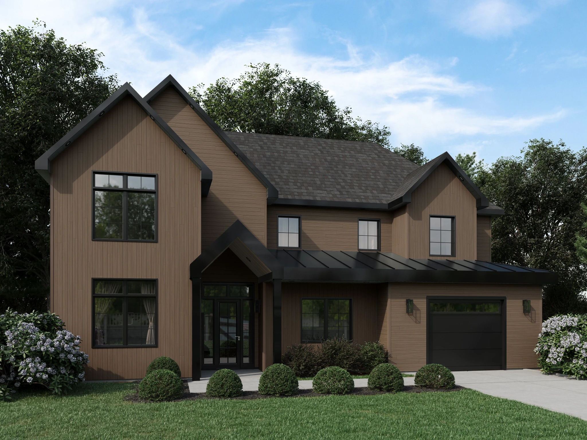 Aluzion Willow / Solid Metal Siding Wall Cladding visualization by Aluzion