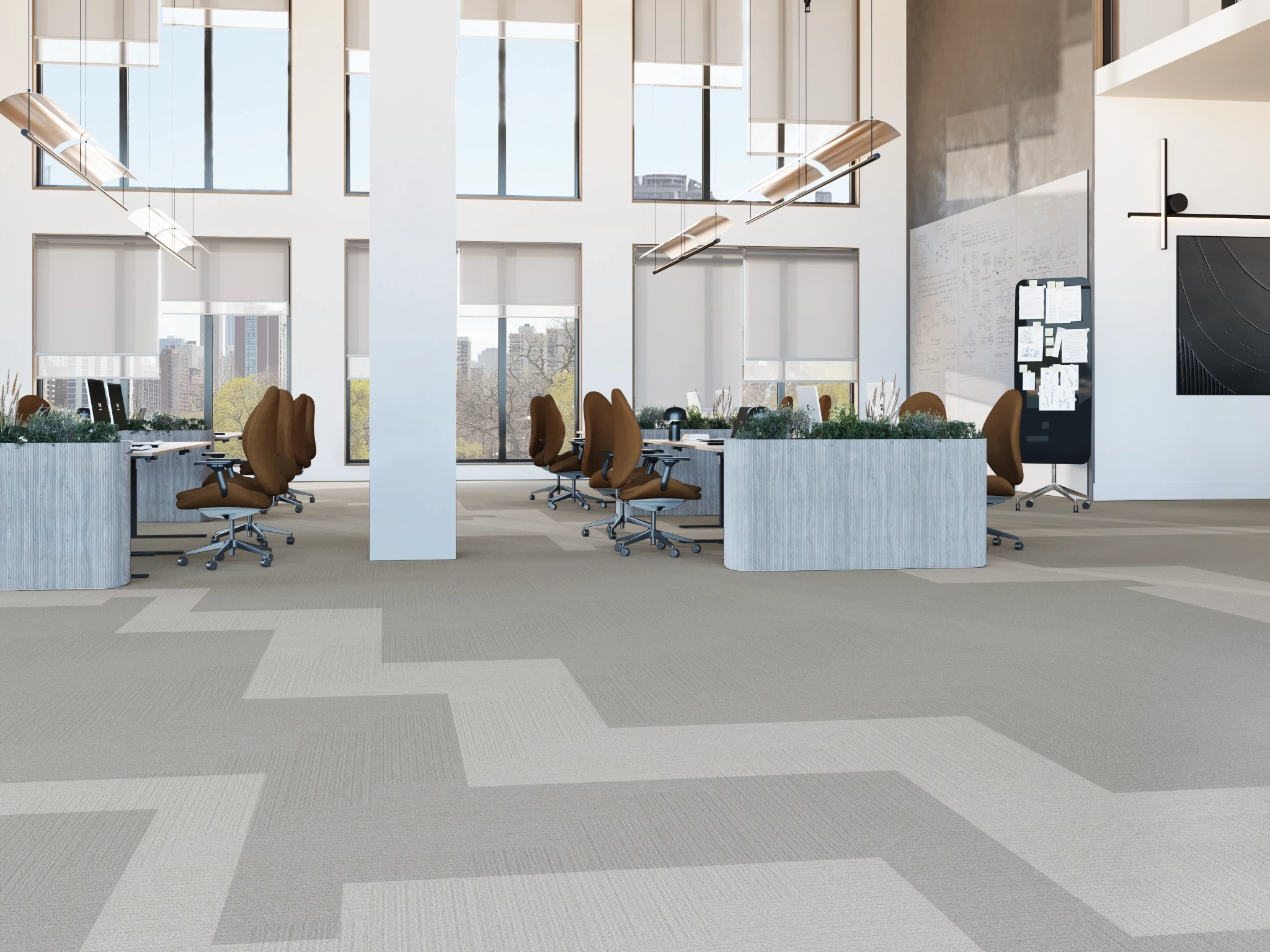 Etoffe 40238 Darel 10215 Modular Carpet Flooring visualization by Venture Carpets