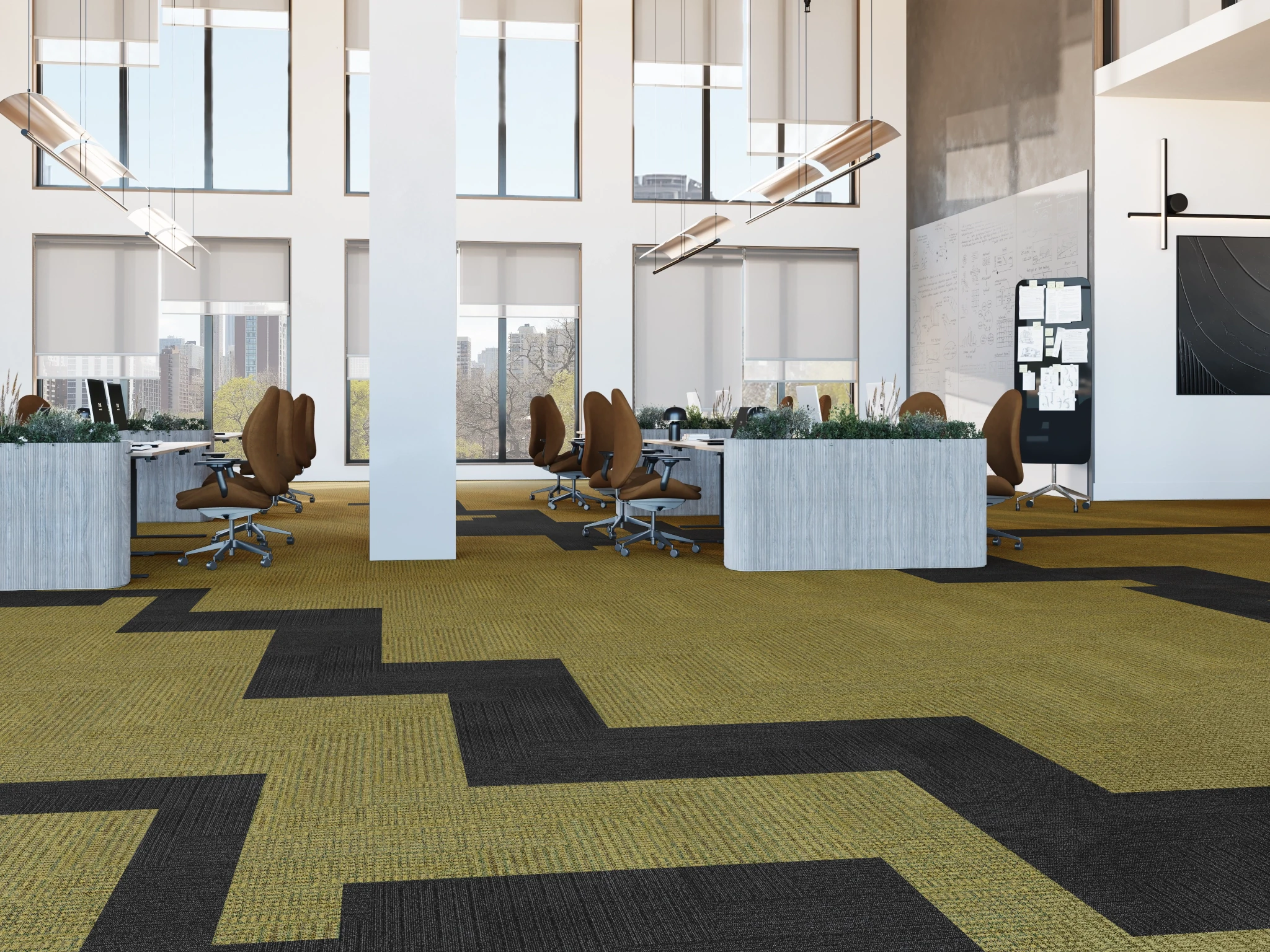 Textile 40239 Herrera 10218 Modular Carpet Flooring visualization by Venture Carpets