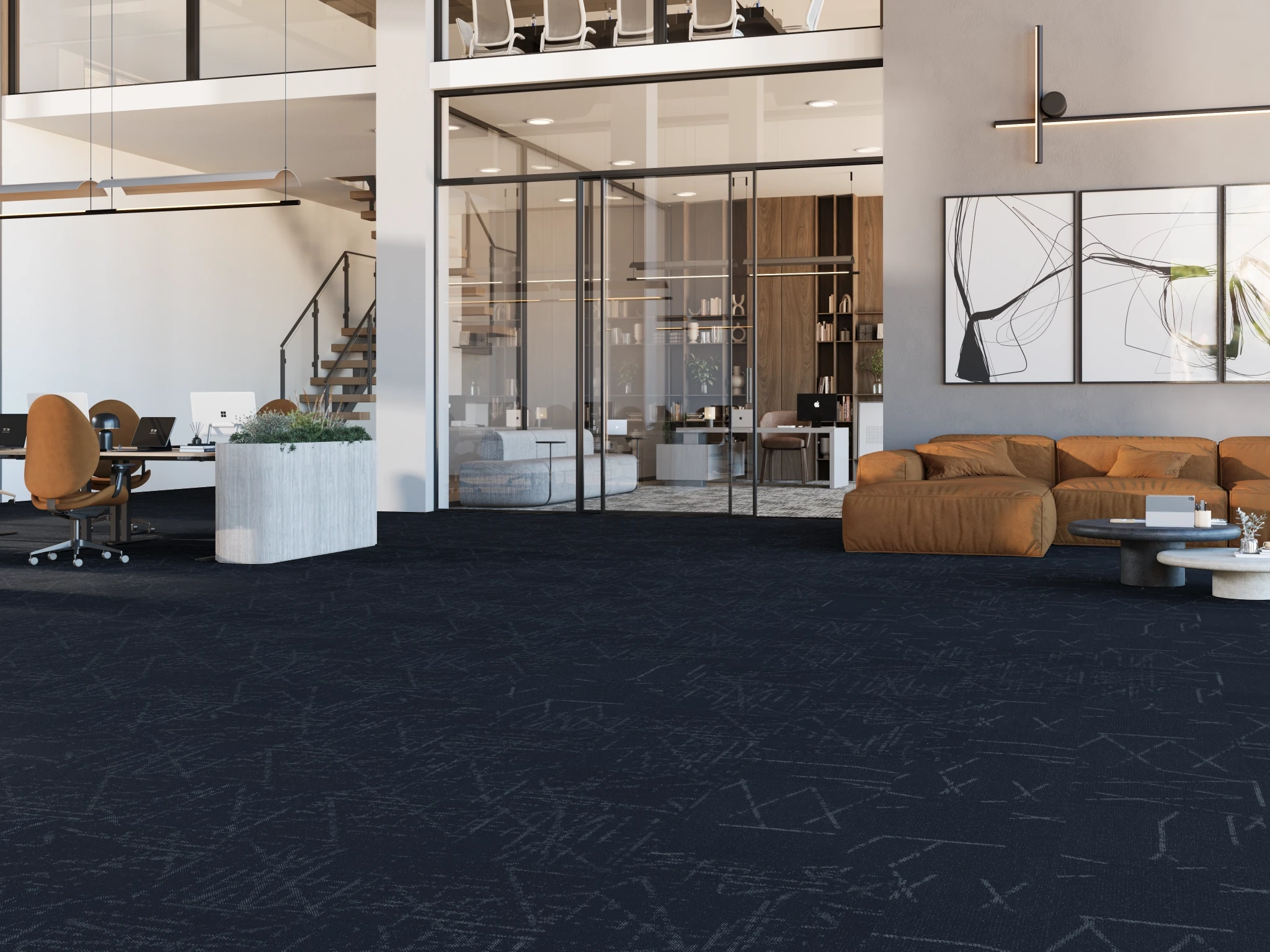 Sirius 40262 Comet 60171 Modular Carpet Flooring visualization by Venture Carpets