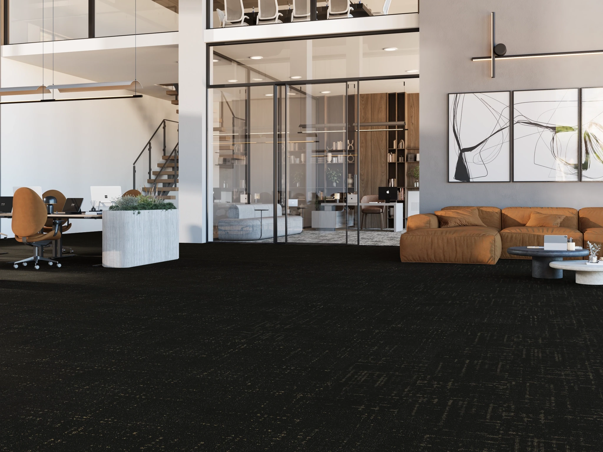 Astral 40260 Galaxy 75230 Modular Carpet Flooring visualization by Venture Carpets