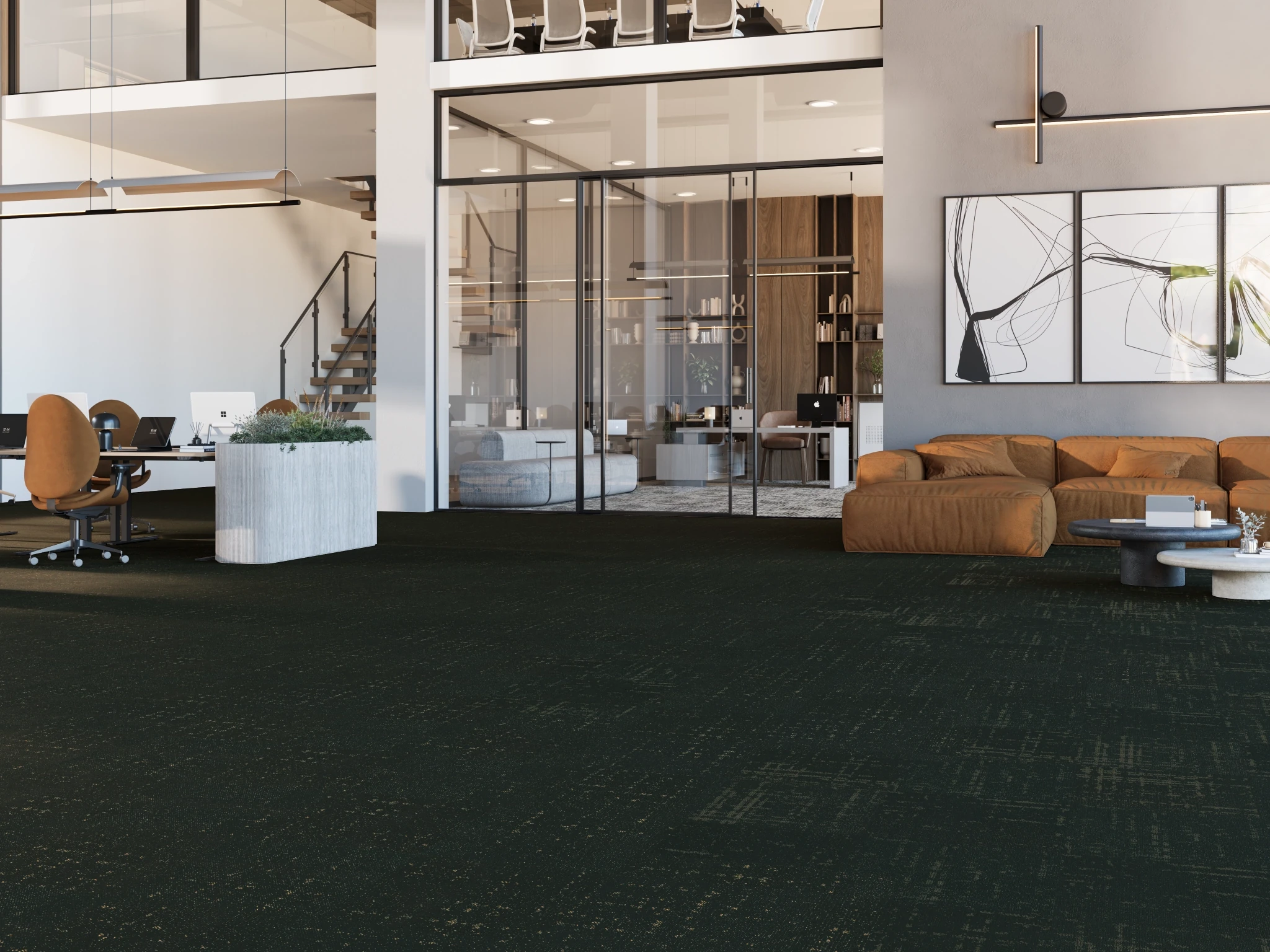 Astral 40260 Voyage 30132 Modular Carpet Flooring visualization by Venture Carpets