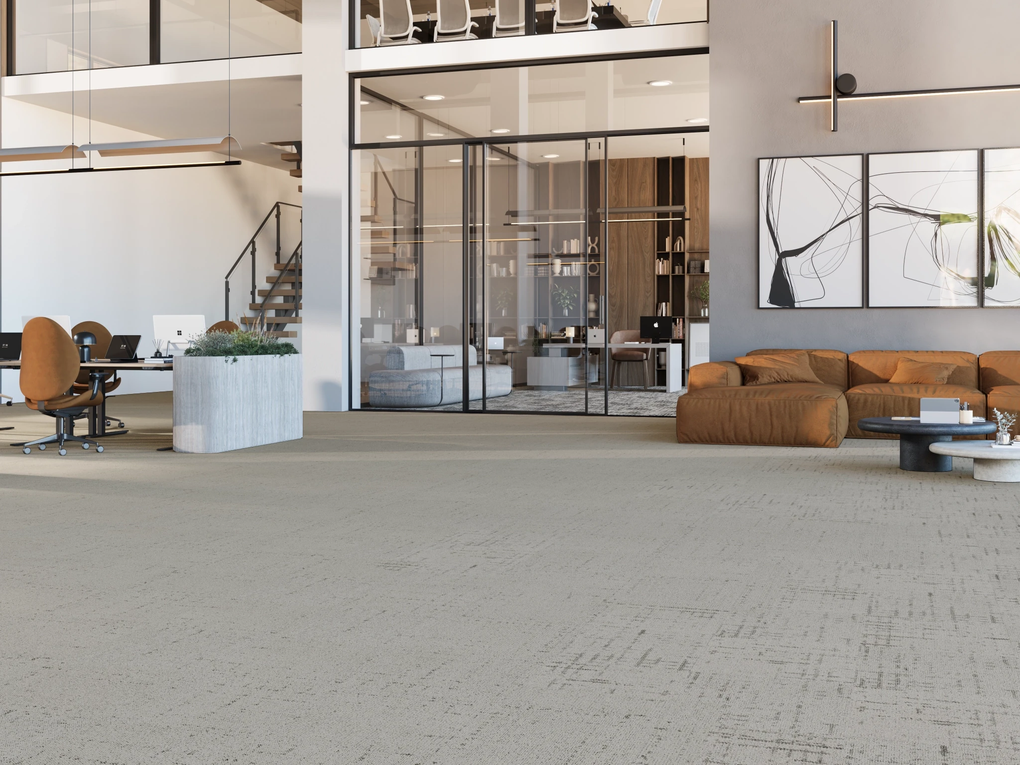 Astral 40260 Trajectoire 10267 Modular Carpet Flooring visualization by Venture Carpets