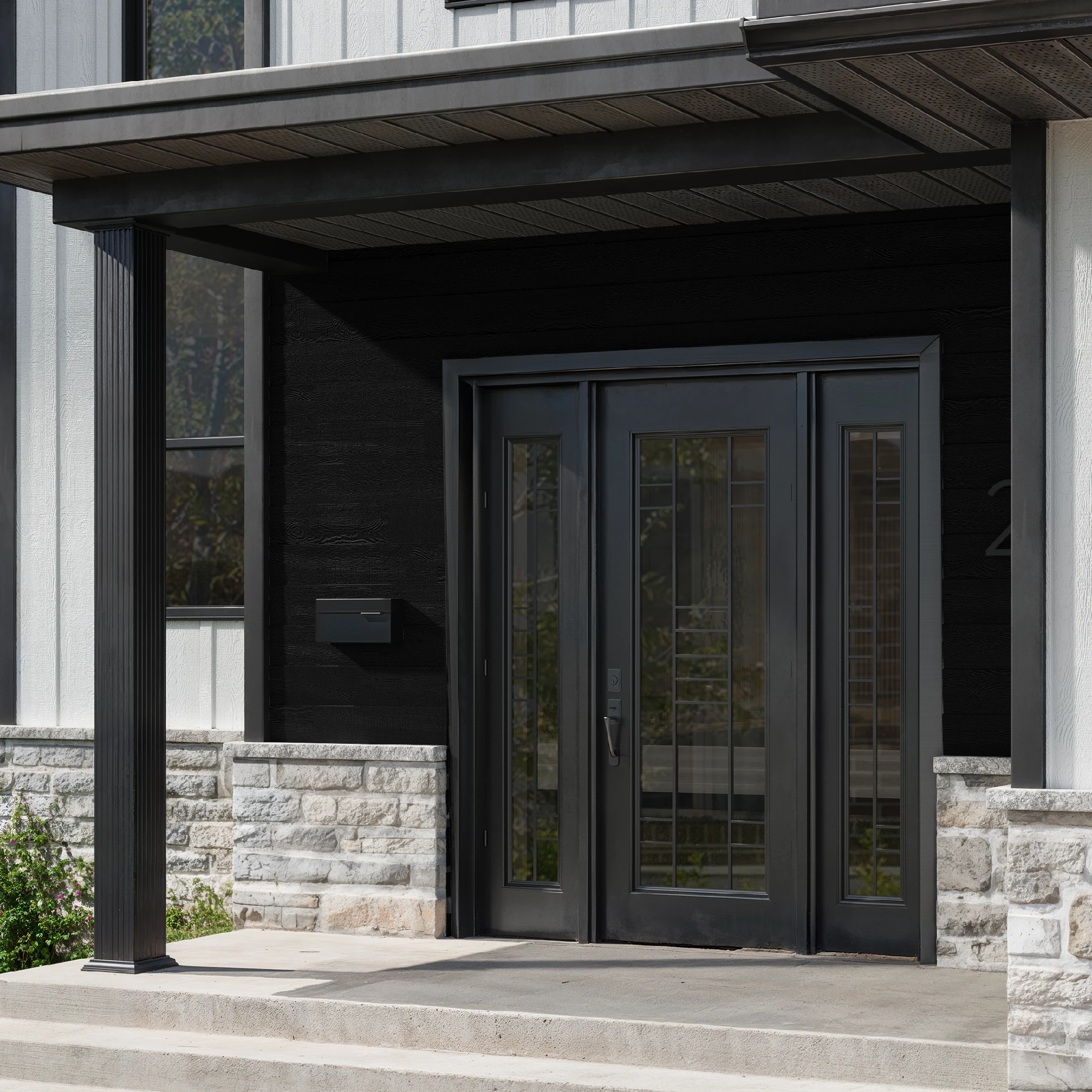 GOODSTYLE 2.0 - Black 6" Engineered Wood Lap Siding Wall Cladding visualization by Goodfellow