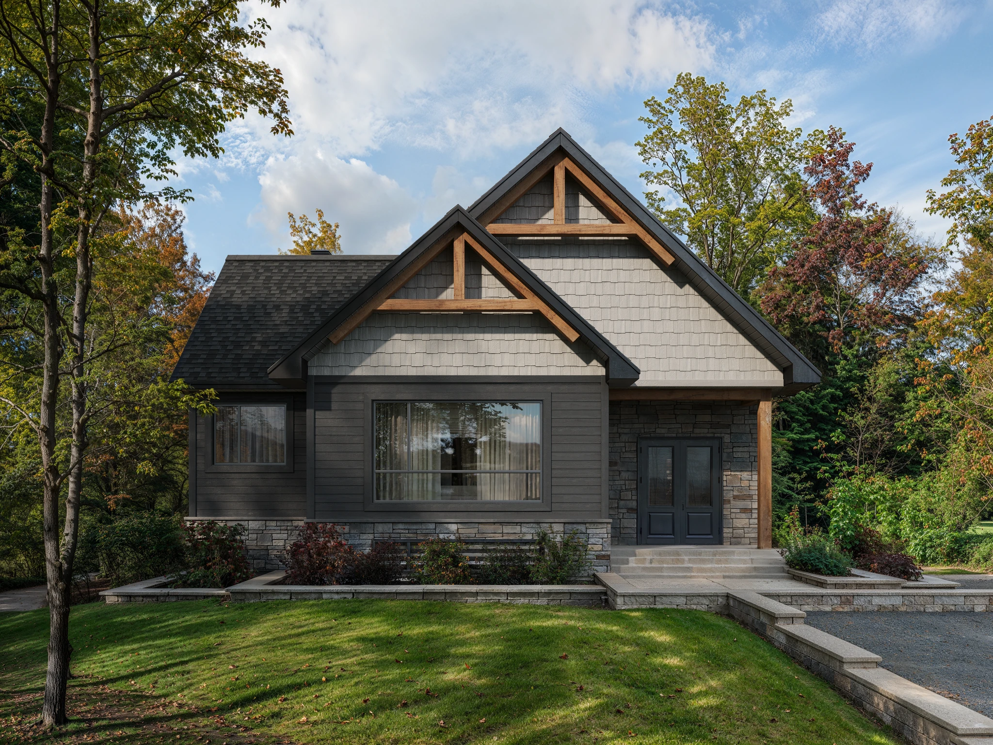 GOODSTYLE 2.0 - Charcoal 6" Engineered Wood Lap Siding Wall Cladding visualization by Goodfellow