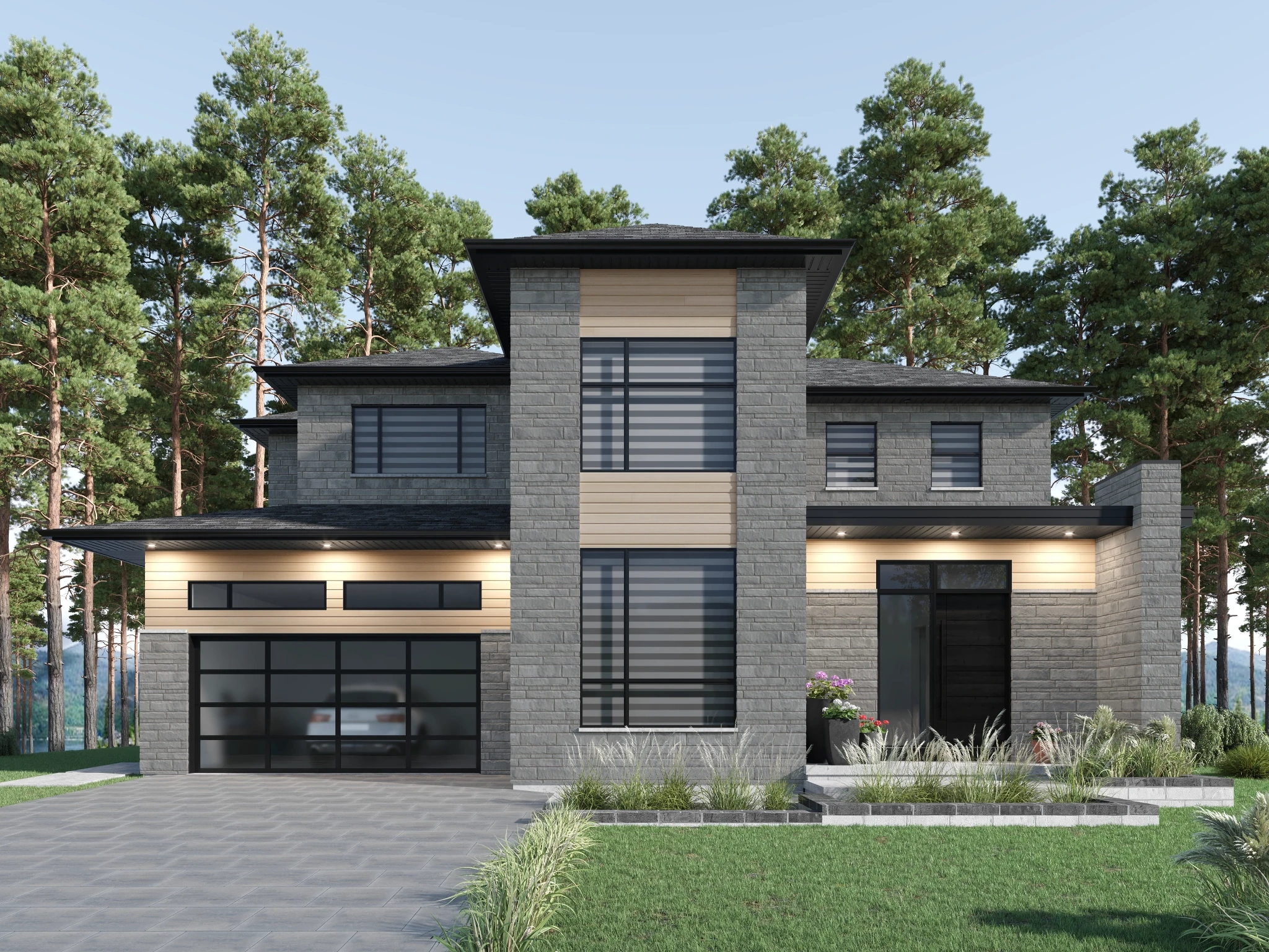 Timberland - Balsa Exterior Ceiling and Soffit visualization by Rialux