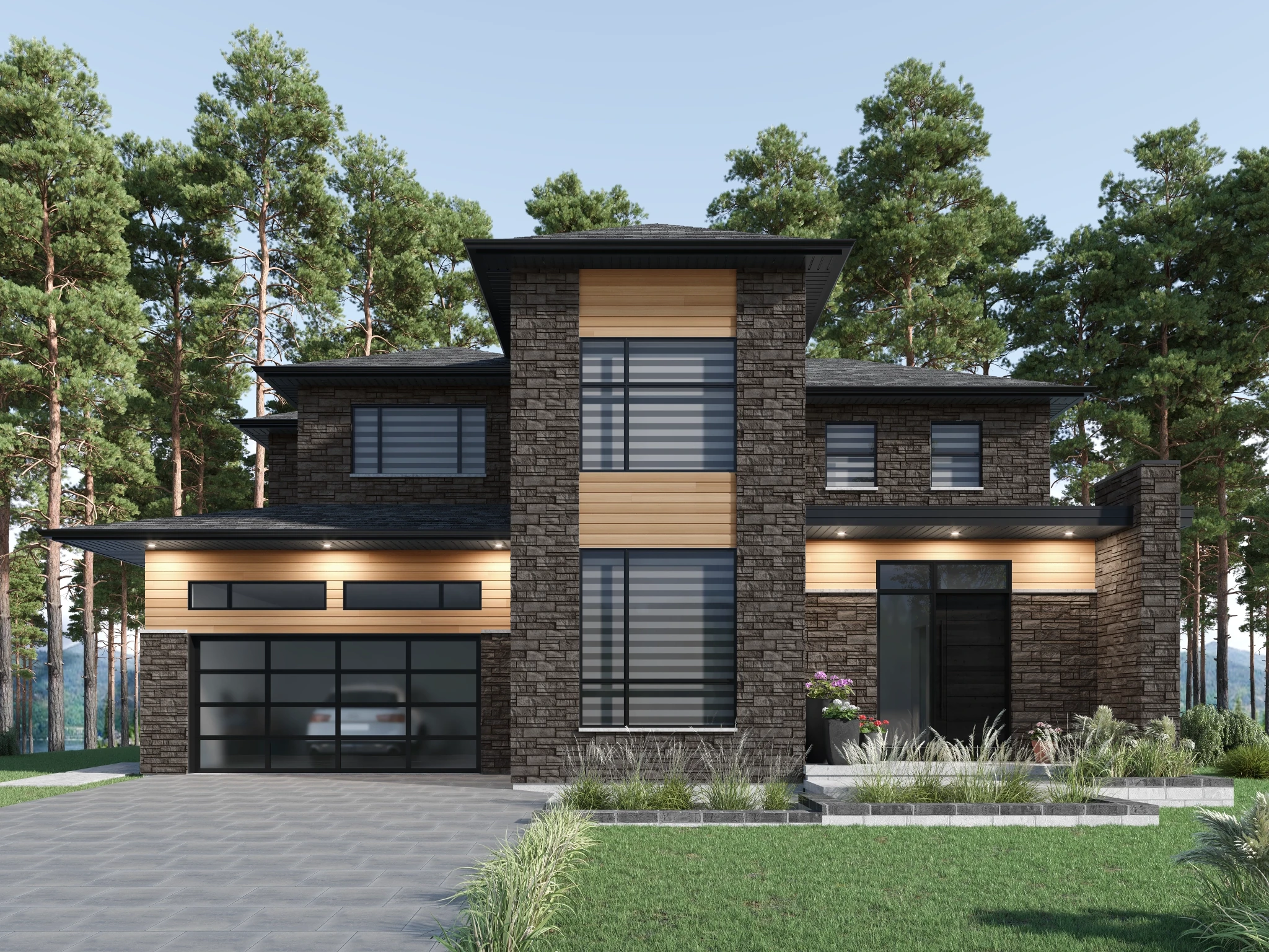 Visualisation de Timberland - Cèdre nordique Plafond et soffite extérieurs par Rialux