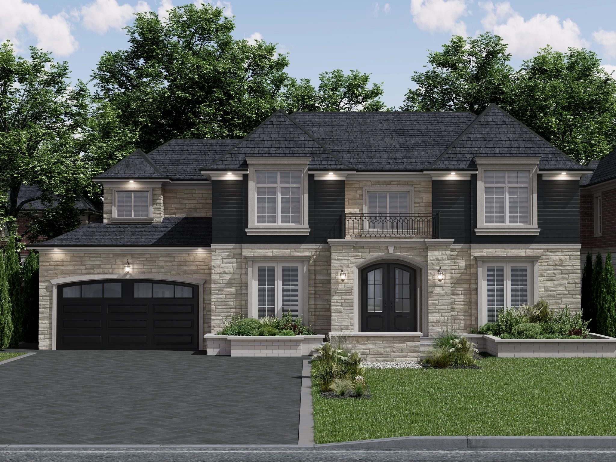 Londana - Ocean Concrete Masonry Wall Exterior Wall Cladding visualization by Rinox