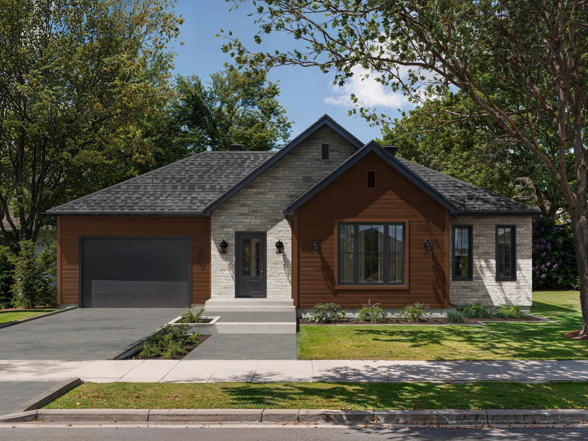 Lotis - Almond White Concrete Brick Exterior Wall Cladding visualization by Rinox