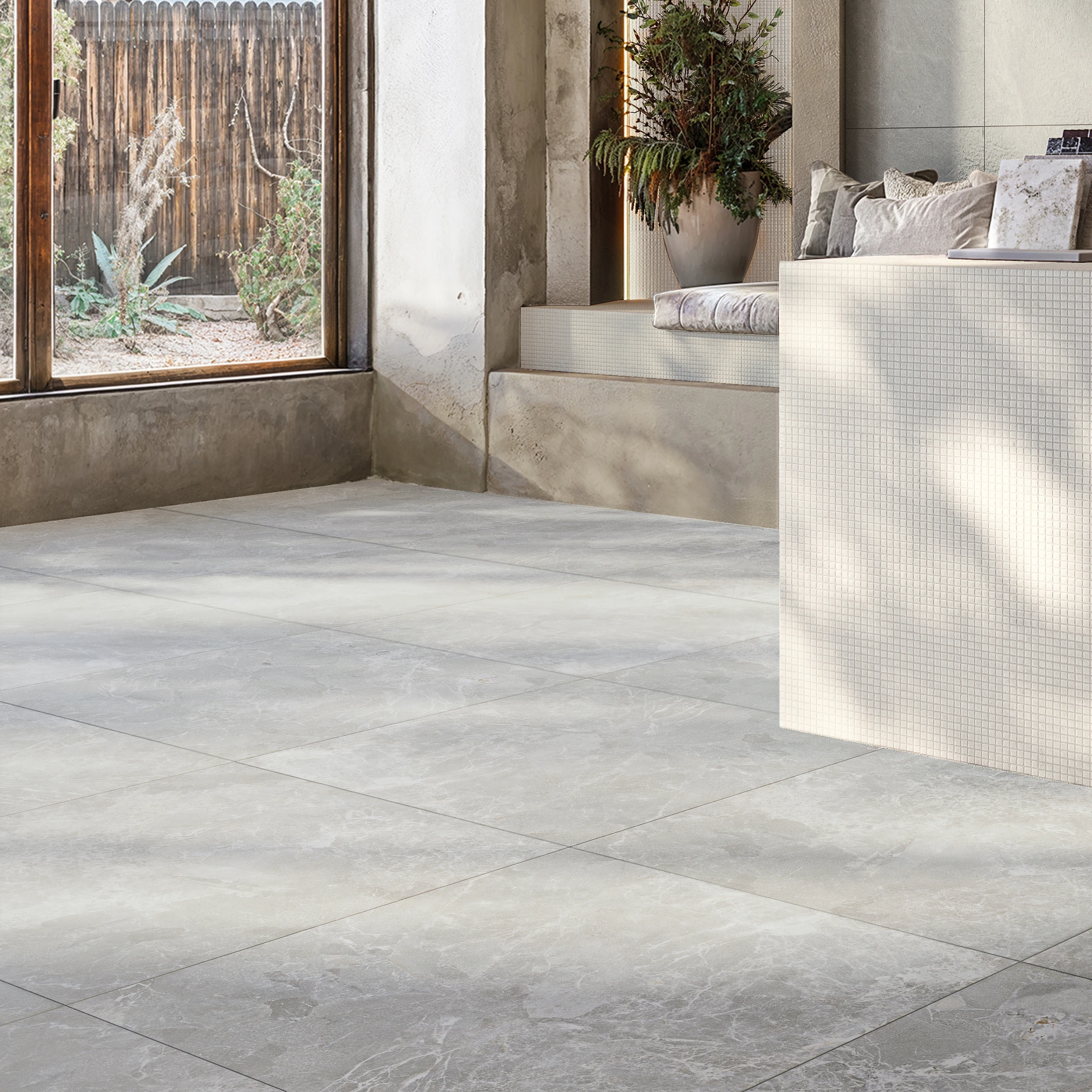 Cosmopolitan Ghiacchio Porcelain Tile (24x24) Indoor Flooring visualization by Arta Ceramic