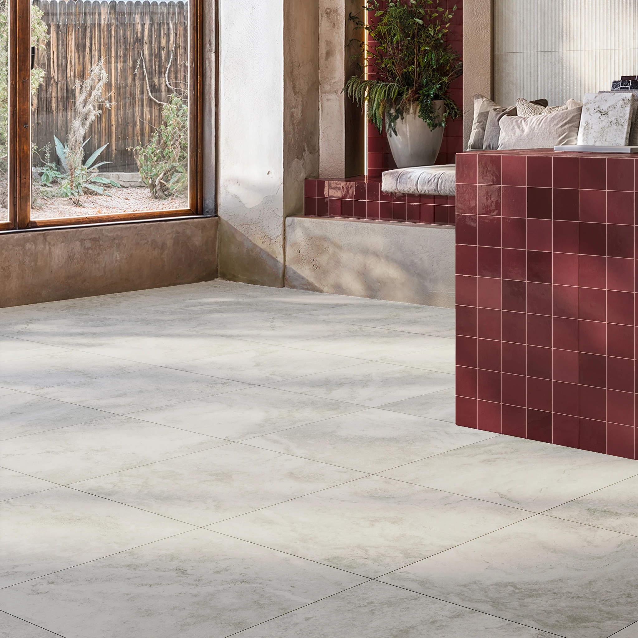 Stream Bone Porcelain Tile (24x24) Indoor Flooring visualization by Arta Ceramic
