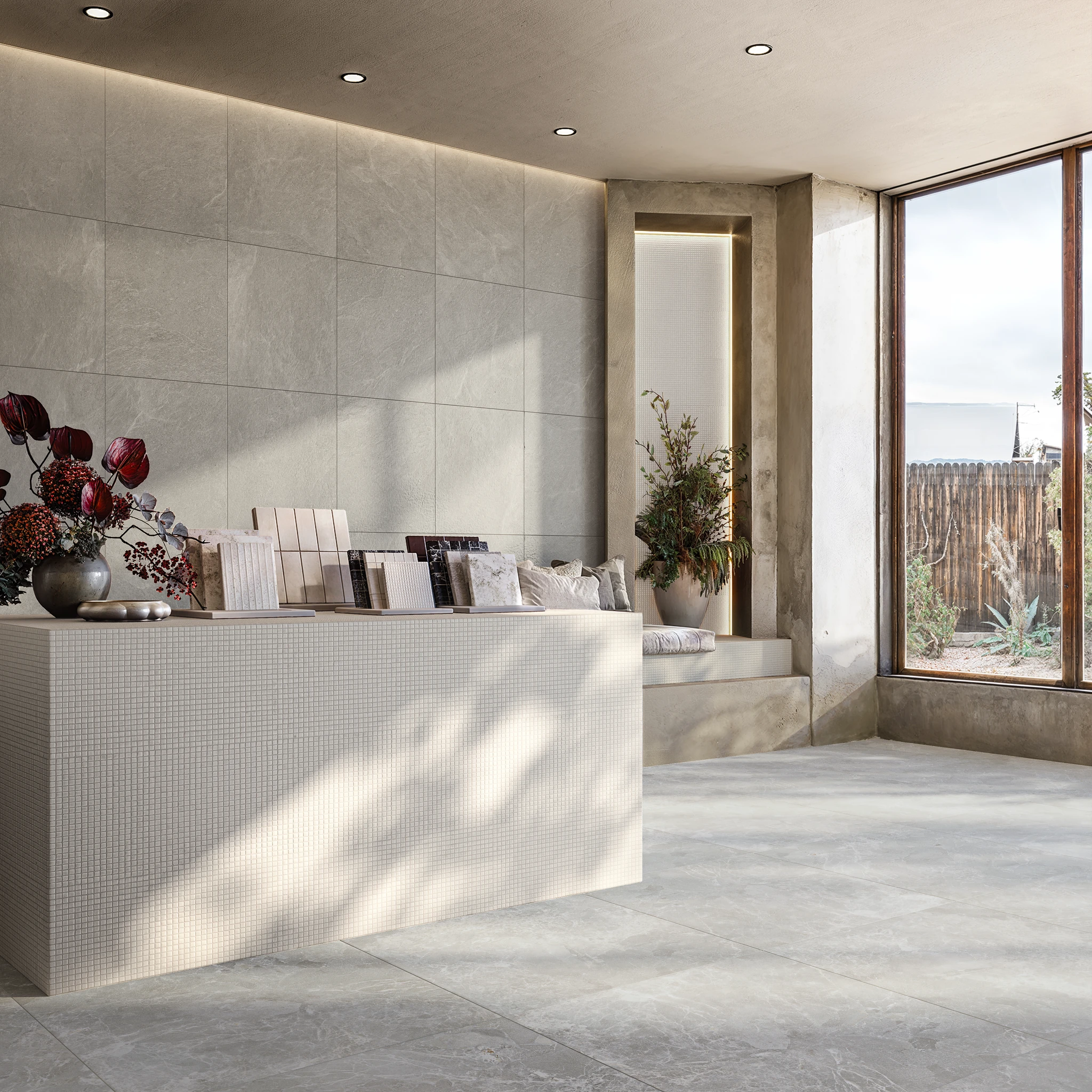 Cosmopolitan Ghiacchio Porcelain Tile (24x24) Indoor Flooring visualization by Arta Ceramic