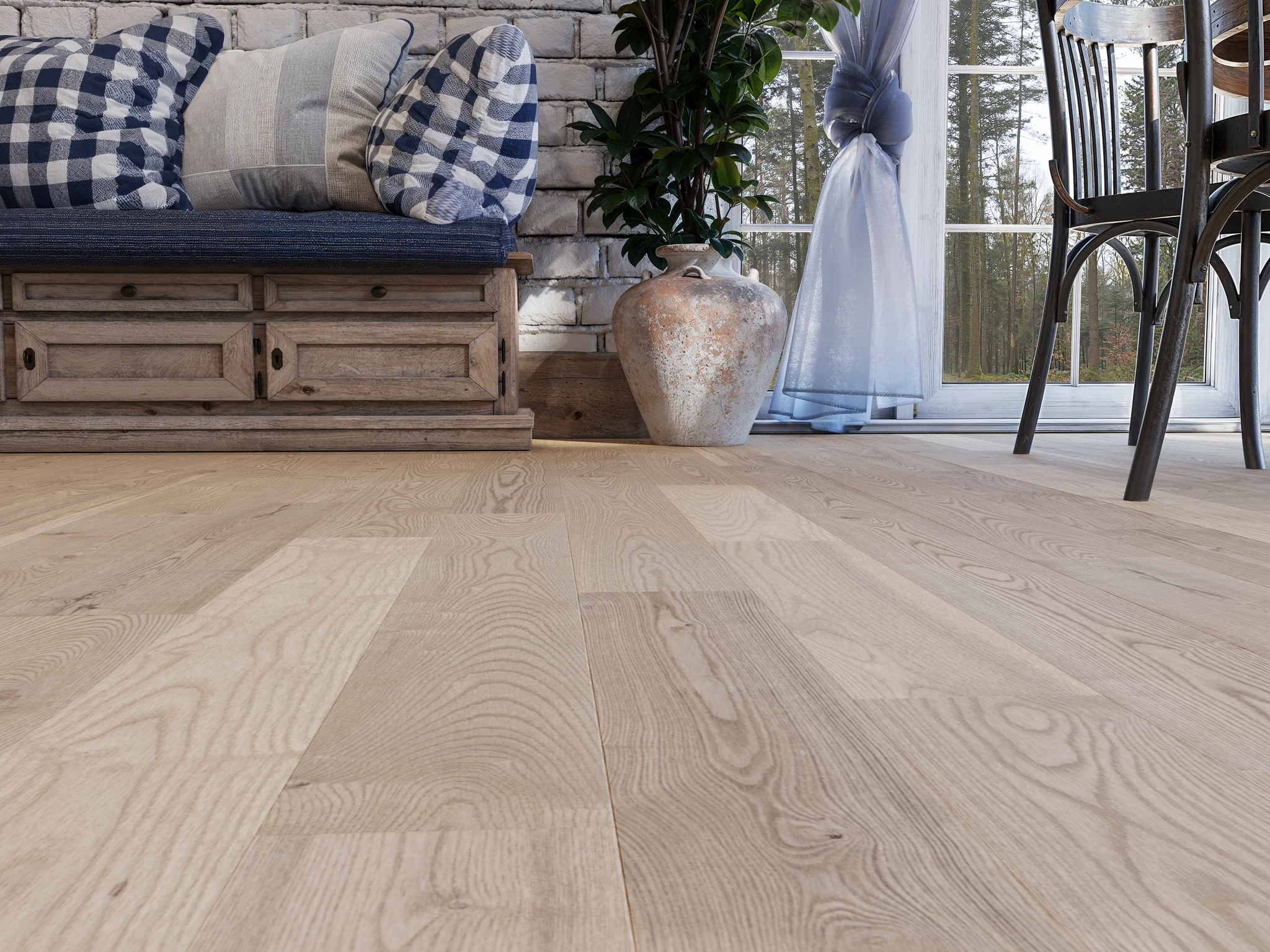 Helene Matte Ash  Wood Floor Flooring visualization by Planchers PG