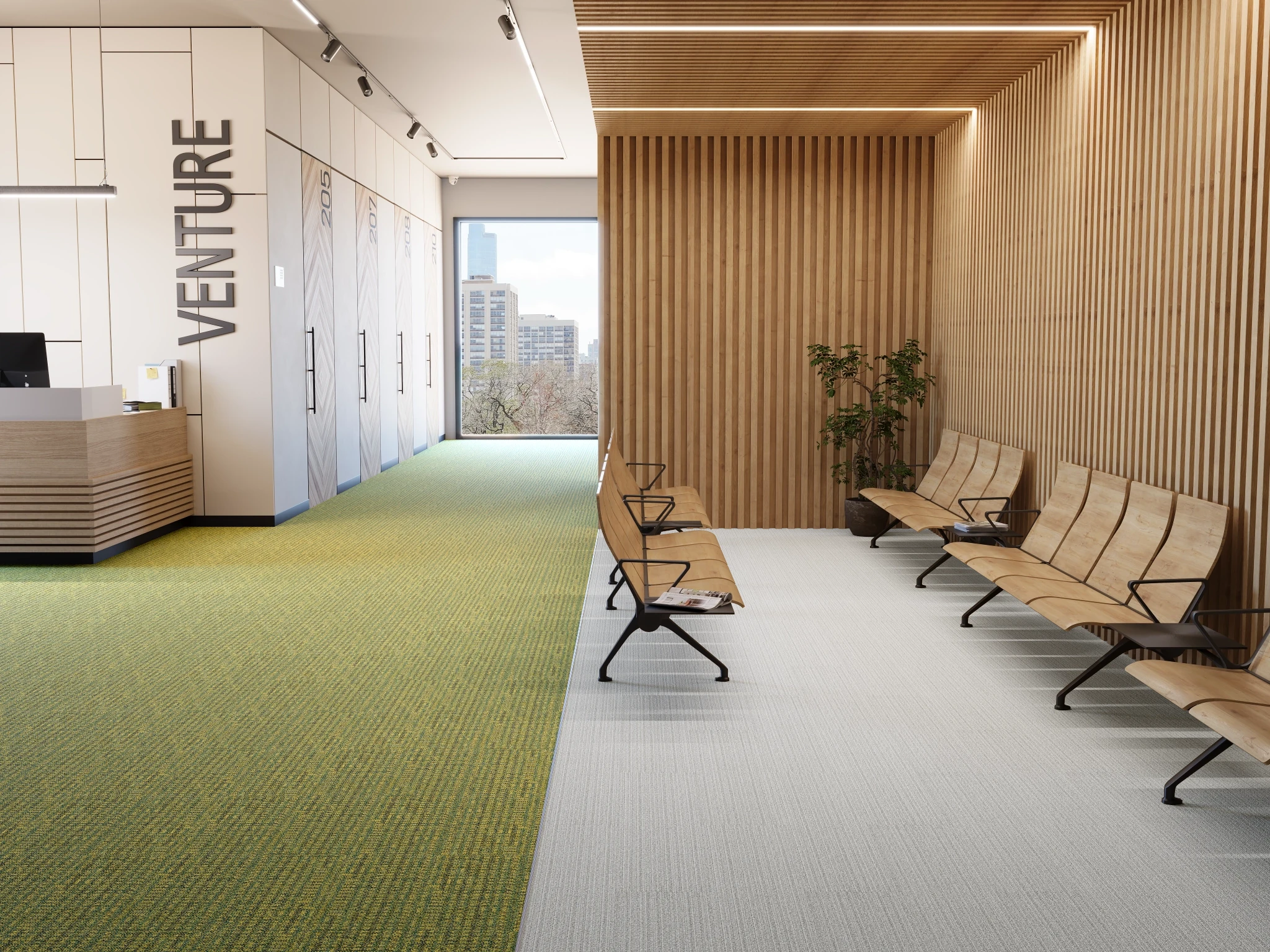 Textile 40239 Herrera 10218 Modular Carpet Flooring visualization by Venture Carpets