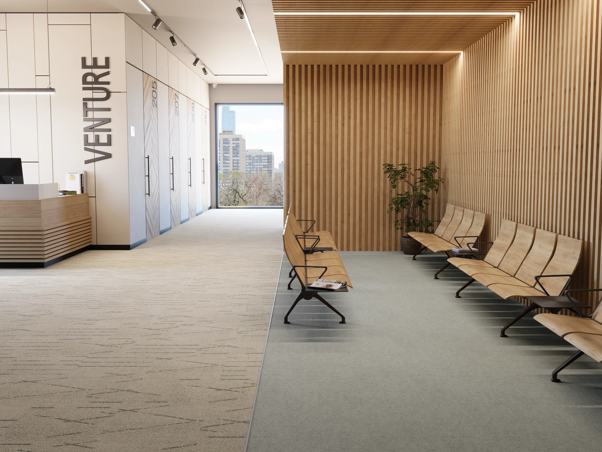 Nebula 40263 Luxe 10281 Modular Carpet Flooring visualization by Venture Carpets
