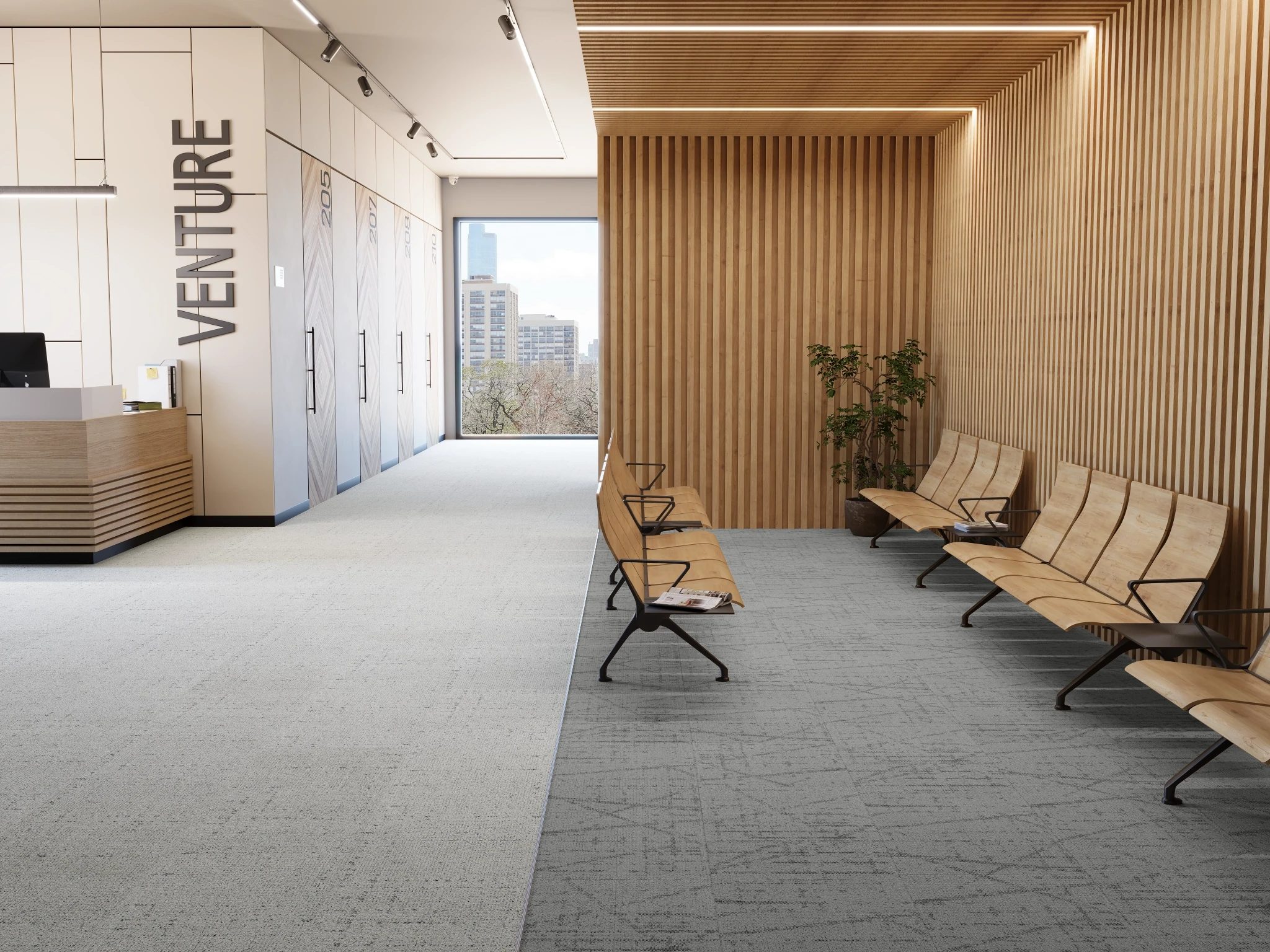 Astral 40260 Trajectoire 10267 Modular Carpet Flooring visualization by Venture Carpets