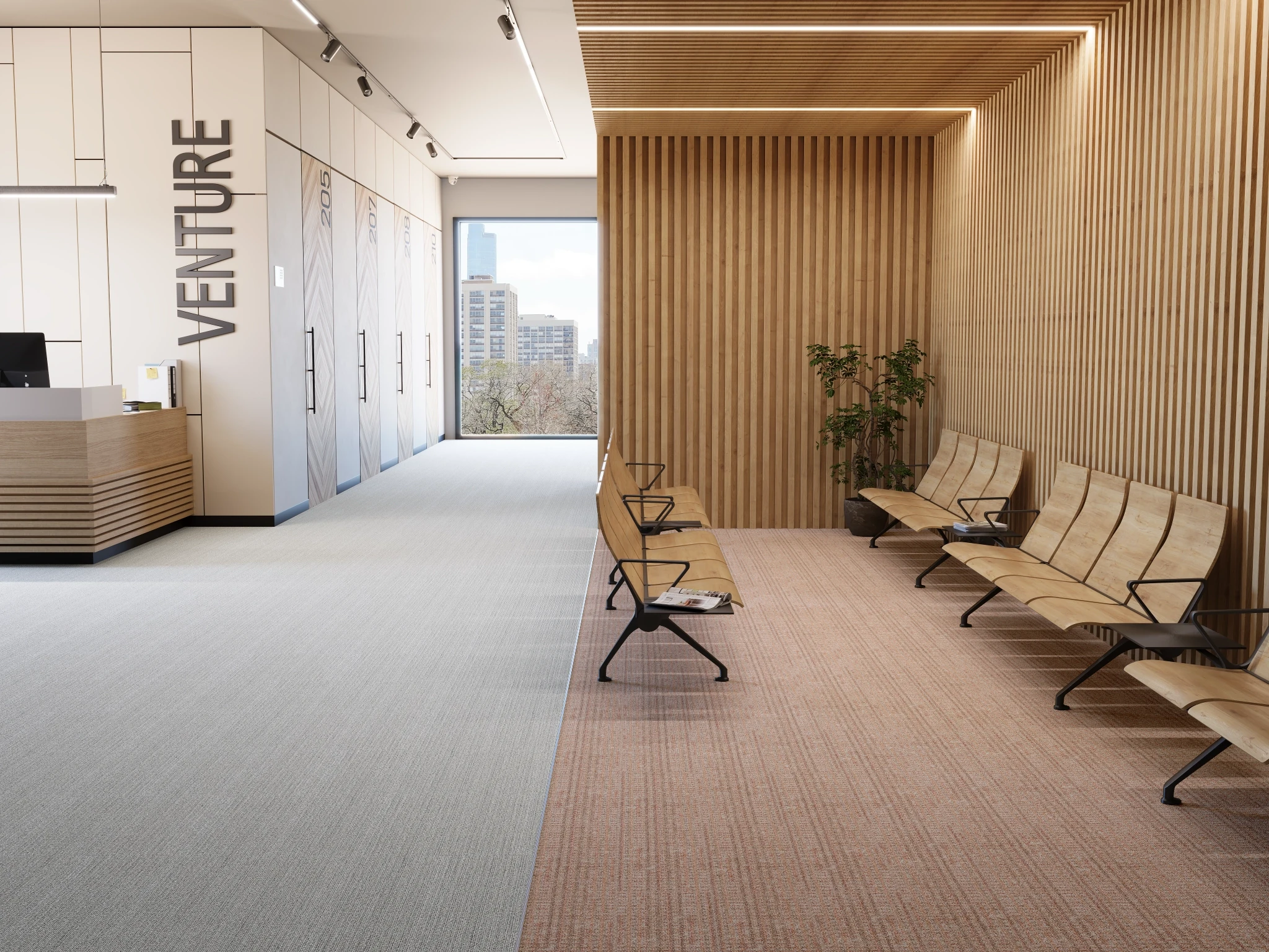 Etoffe 40238 Darel 10215 Modular Carpet Flooring visualization by Venture Carpets