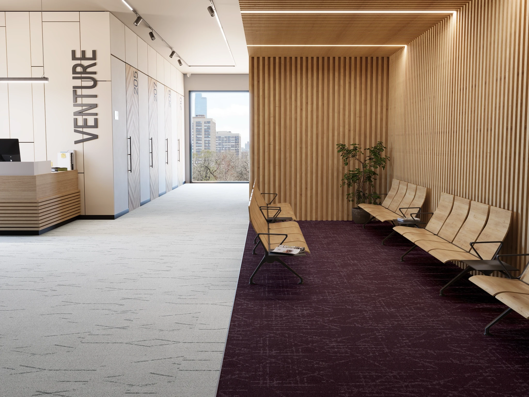 Nebula 40263 Solaris 10279 Modular Carpet Flooring visualization by Venture Carpets