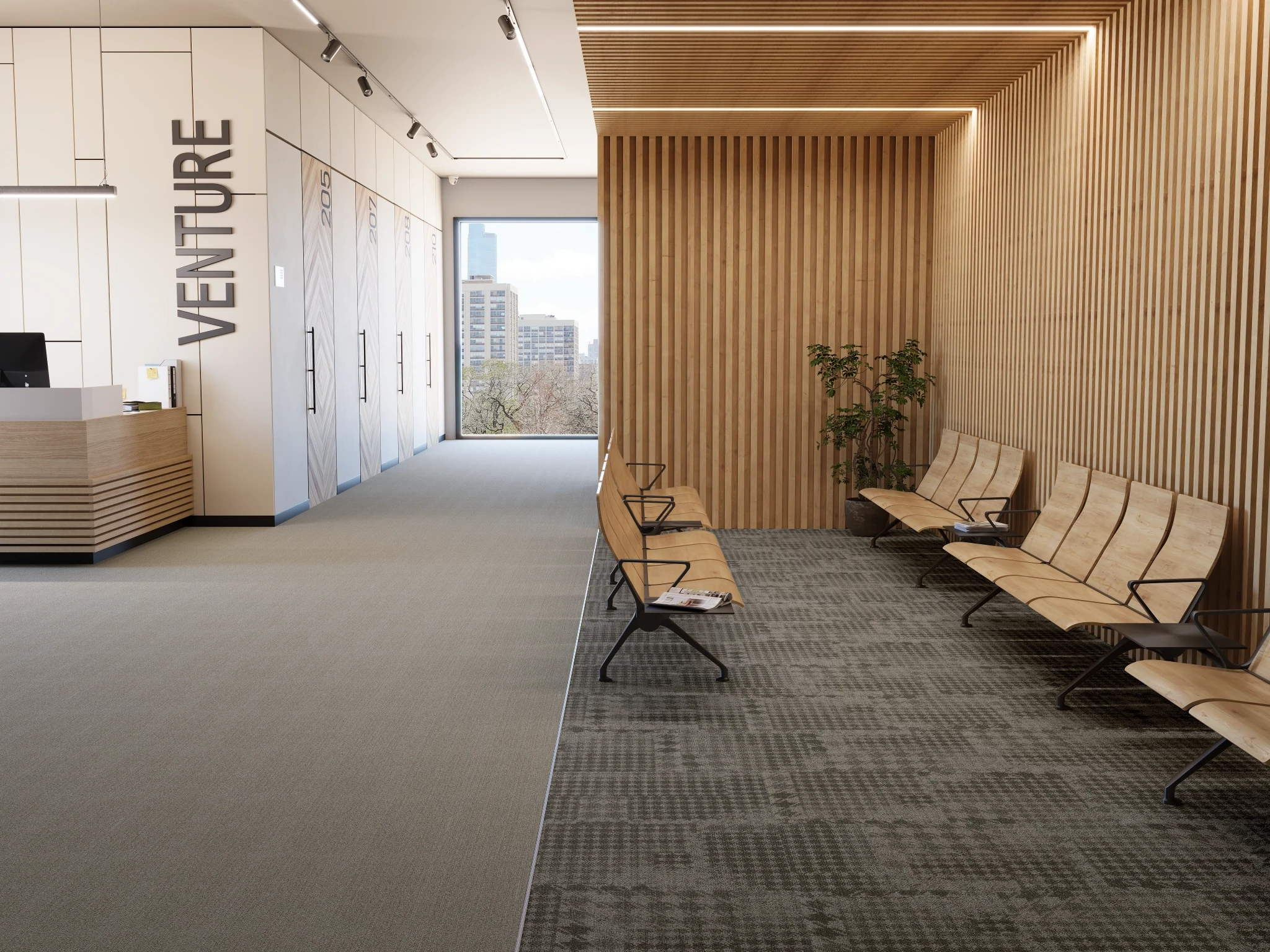 Etoffe 40238 Rousteing 30094 Modular Carpet Flooring visualization by Venture Carpets