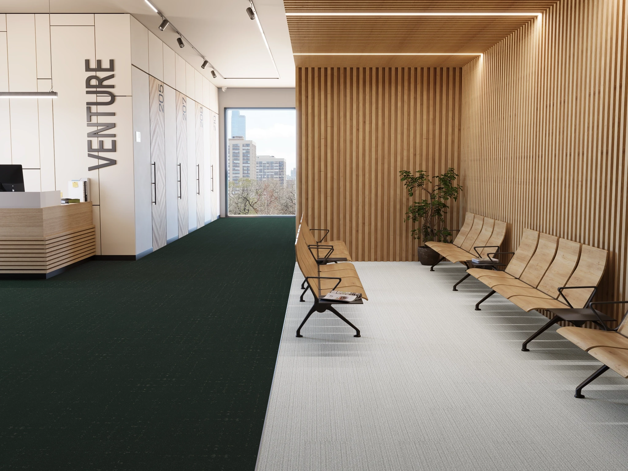 Astral 40260 Voyage 30132 Modular Carpet Flooring visualization by Venture Carpets