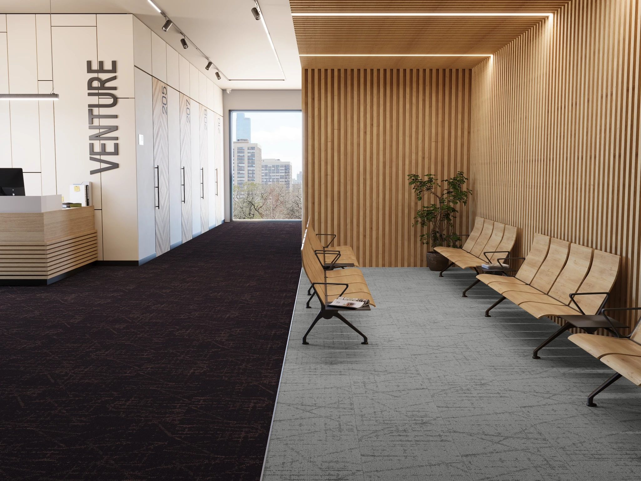 Sirius 40262 Matière 50336 Modular Carpet Flooring visualization by Venture Carpets