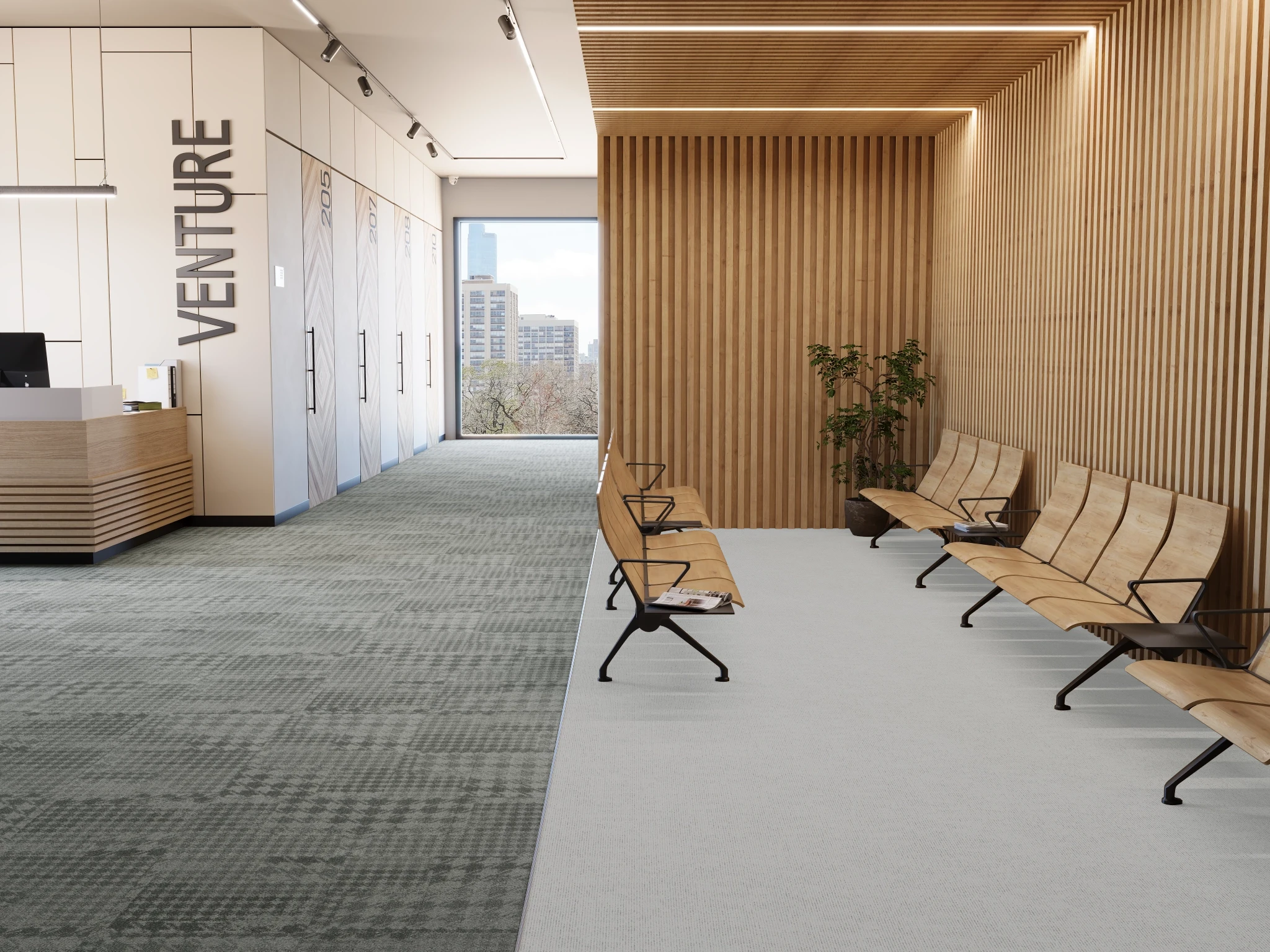 Pied de poule 40237 Giorgio 15479 Modular Carpet Flooring visualization by Venture Carpets