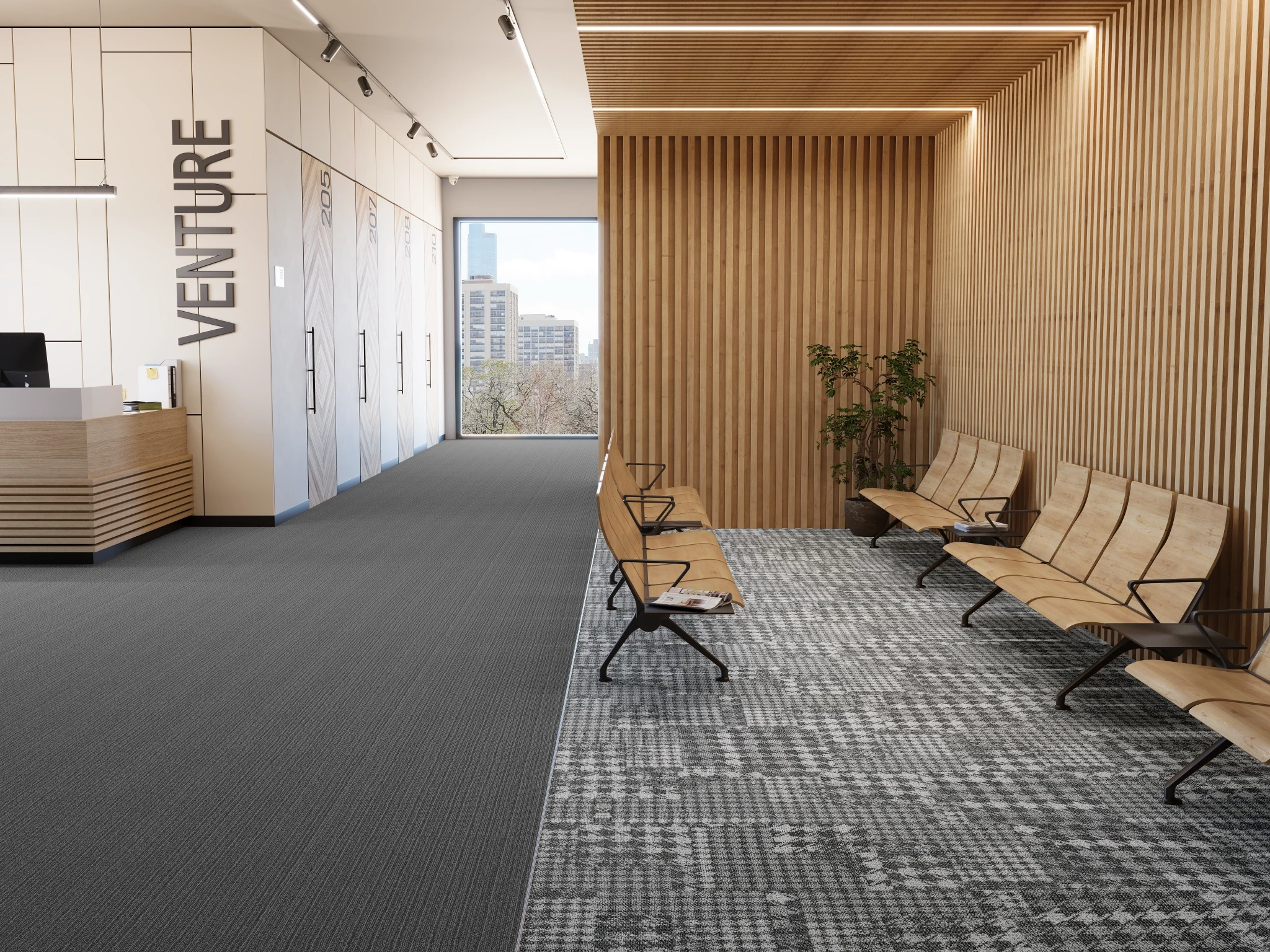 Etoffe 40238 Poiret 75226 Modular Carpet Flooring visualization by Venture Carpets