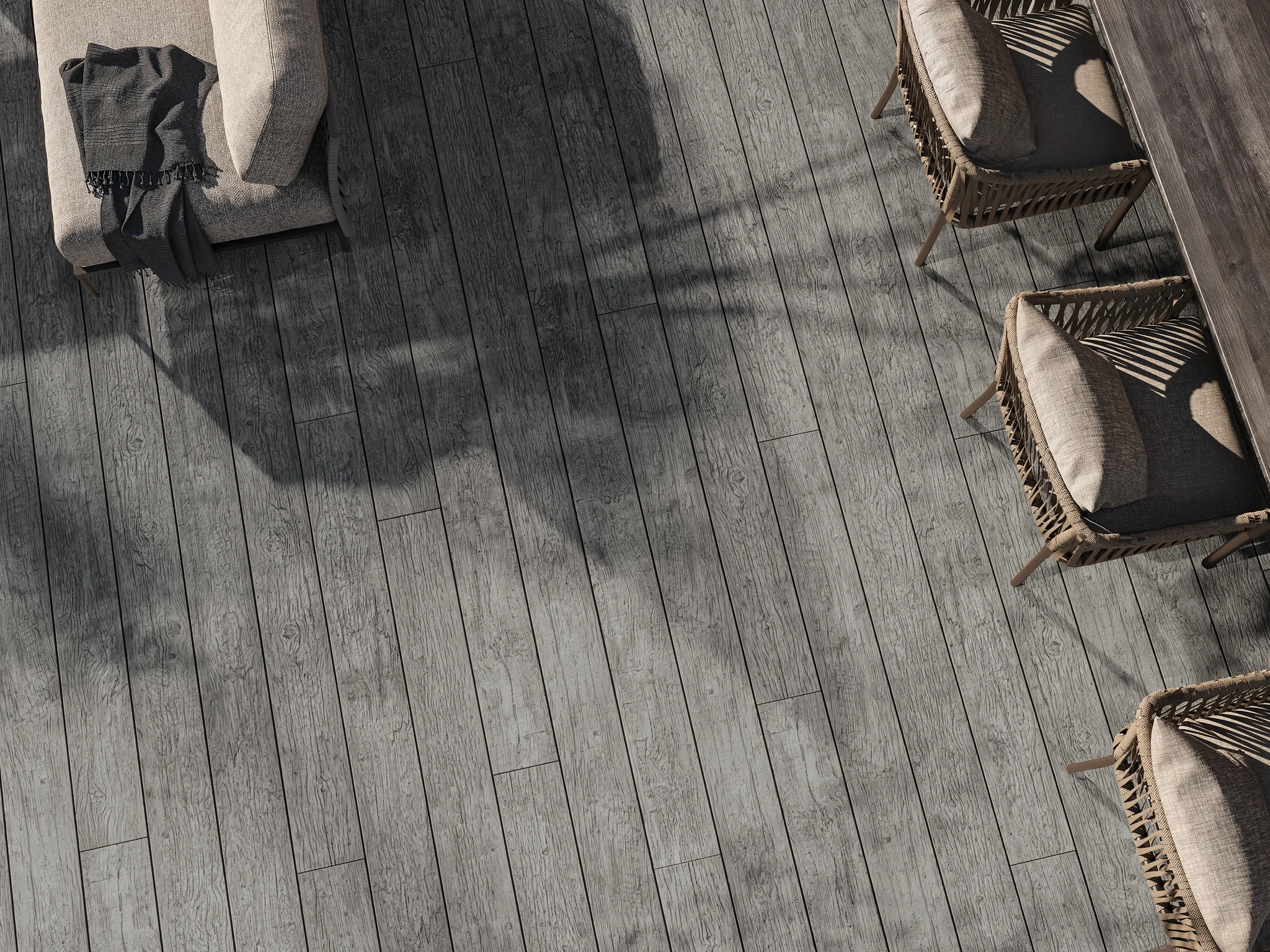 Weathered Driftwood Composite Decking Outdoor Flooring visualization by Millboard