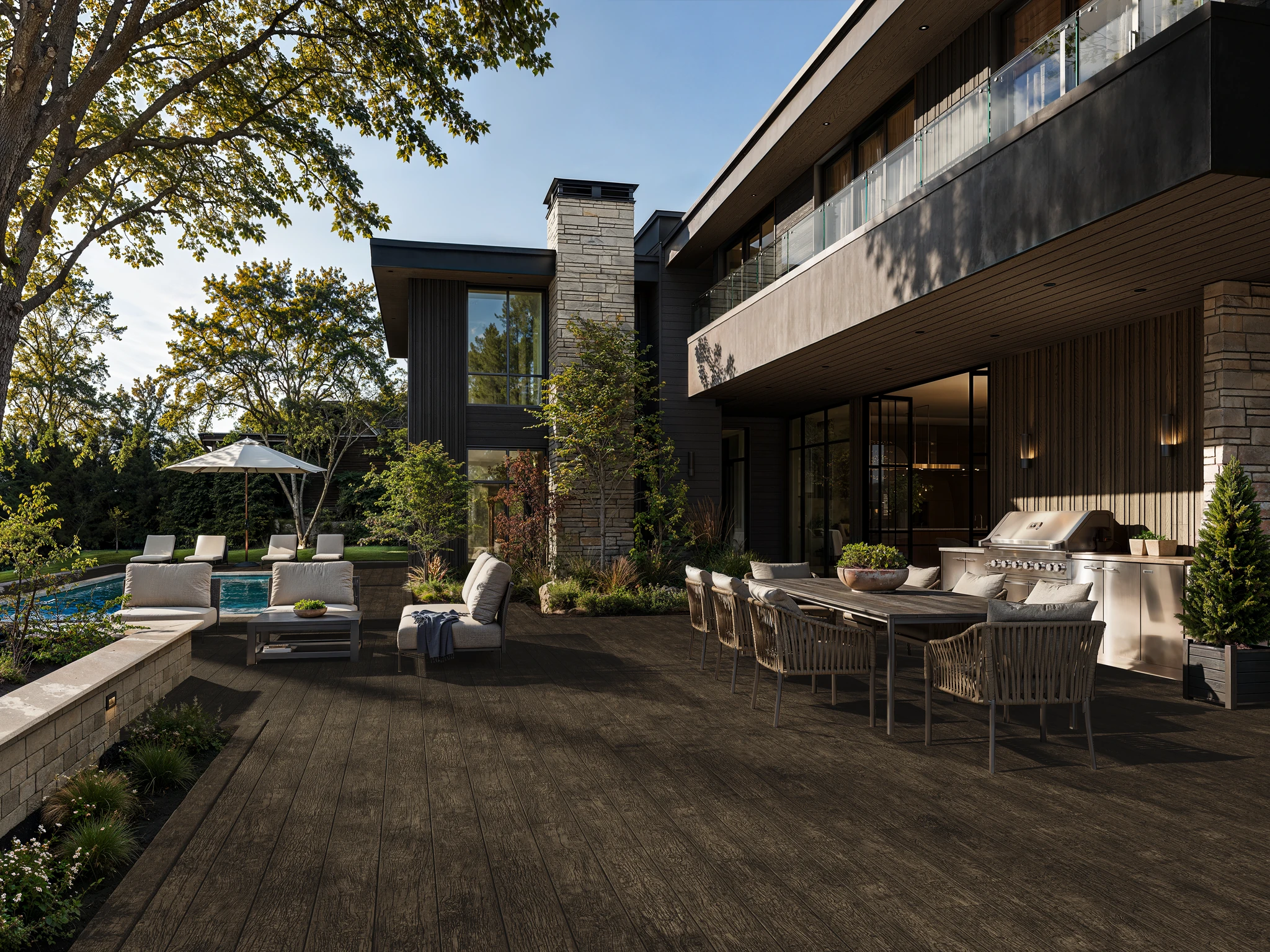 Weathered Vintage Composite Decking Outdoor Flooring visualization by Millboard