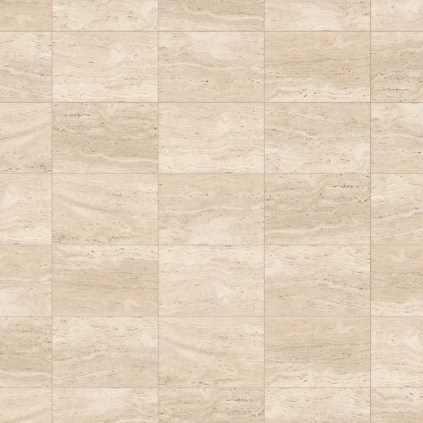 Facings of America Ivory Travertine Beige Vein Cut Unfilled Brushed Stone Tile Texture