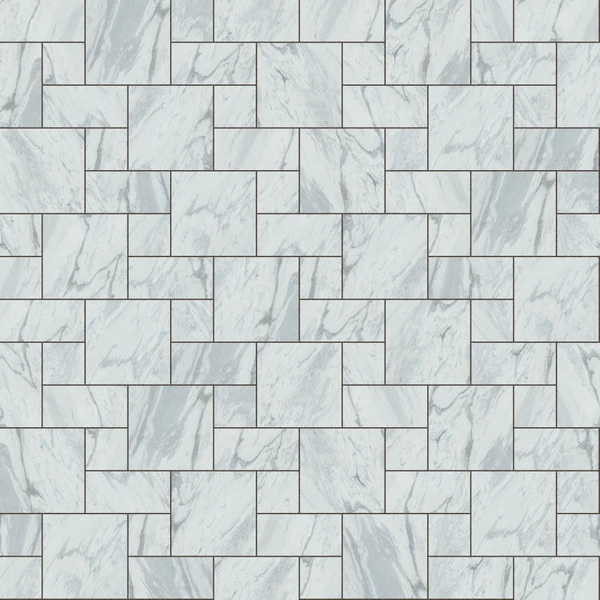 Polycor GEORGIA MARBLE™ ‐ PEARL GREY Charleston Pattern Stone Paver Texture