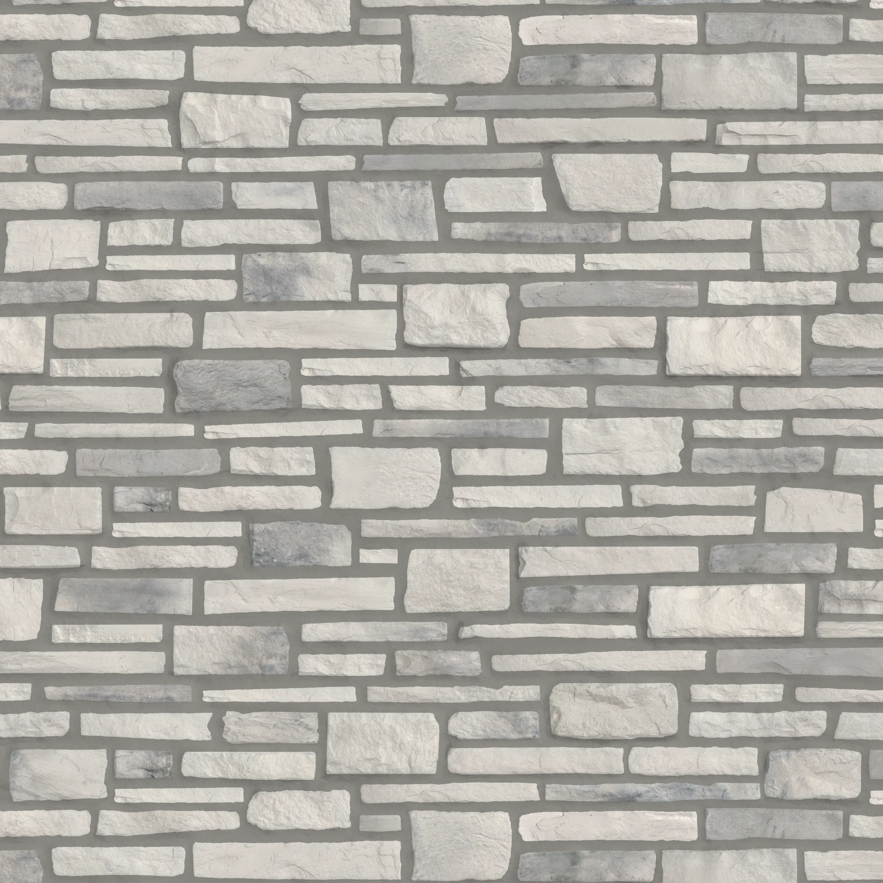 Surface de Ledge Cobble Everest - Mortier Gris Revêtement mural extérieur par Pierres Royales