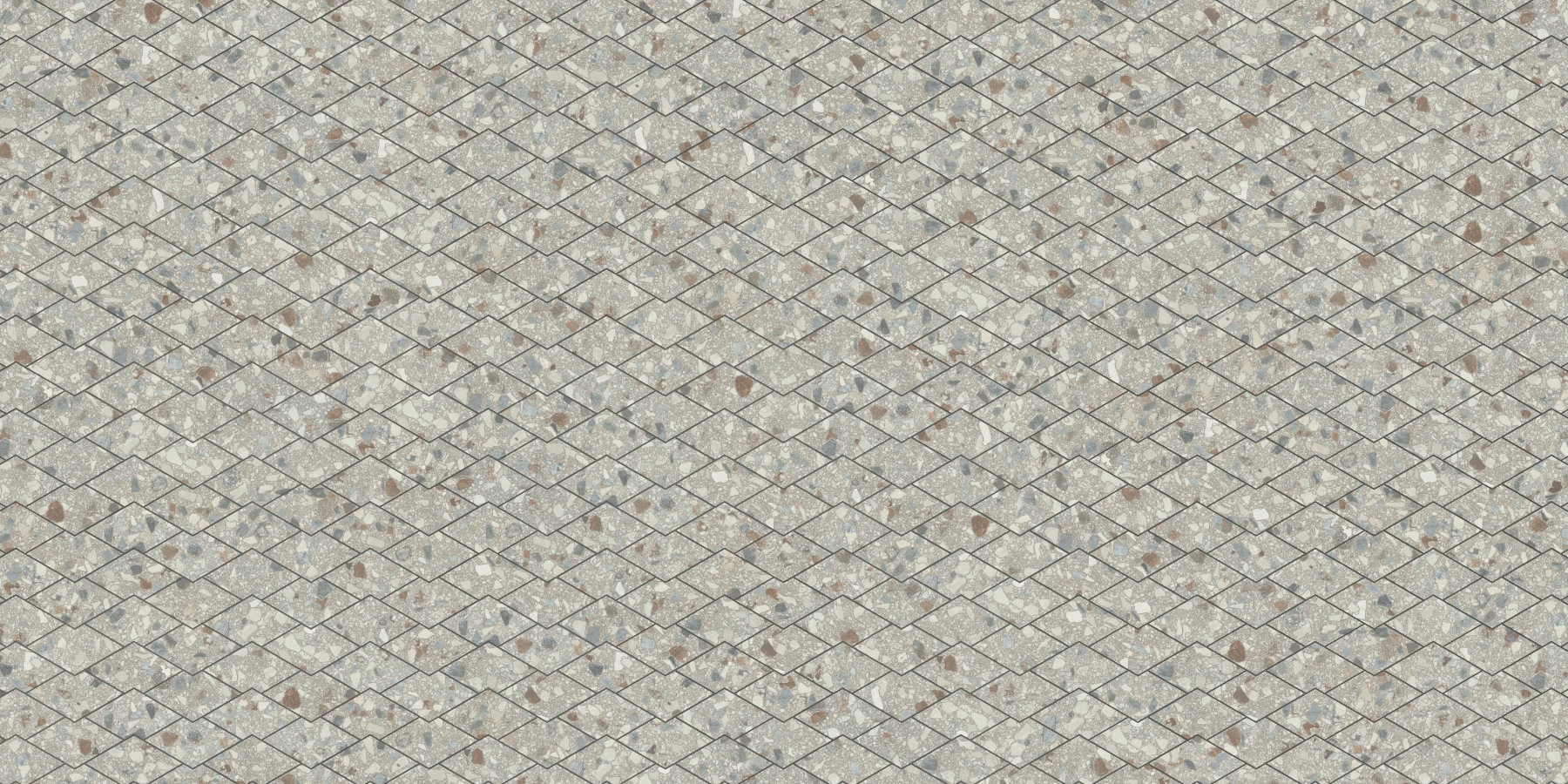 Terrazzo Allure™ Stonehenge Diamond Matte Flooring surface by MILE®stone