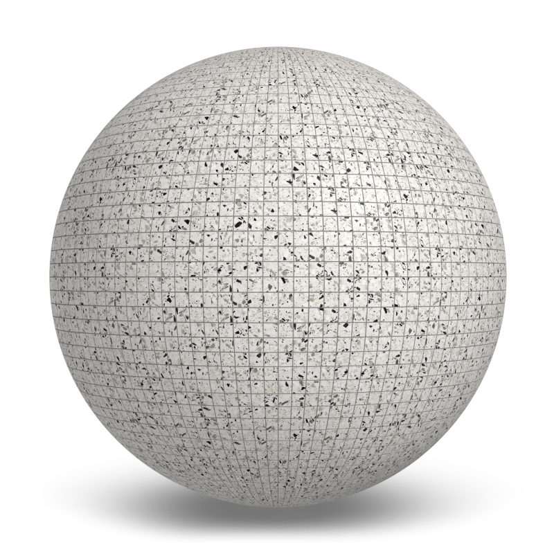Terrazzo Allure™ Dalmatian Mosaic Matte Porcelain Tile Indoor Flooring texture by MILE®stone