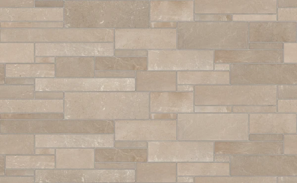 Polycor INDIANA LIMESTONE - FULL COLOR BLEND™ Berkshire® - 4 Height Ashlar Stone Masonry Wall Cladding Texture