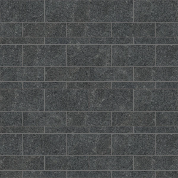 Polycor SAINT HENRY BLACK™ Granite Vanderbilt Classic® - Half Running Bond, 3-Heights (4x24, 8x24, 12x24) Stone Masonry Wall Cladding Texture
