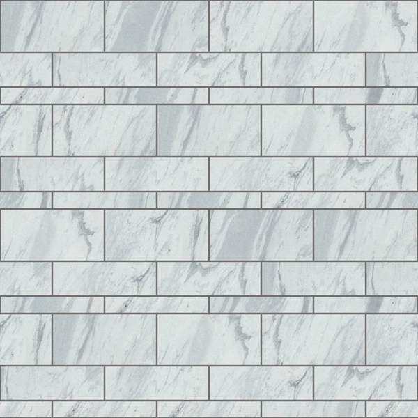 Polycor GEORGIA MARBLE™ - PEARL GREY Vanderbilt Classic® - Half Running Bond, 3-Heights (4x24, 8x24, 12x24) Stone Masonry Wall Cladding Texture