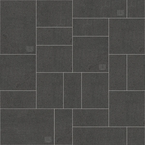 Banas Stones Granite Graphite Black (4 Size Mix) Stone Paver Texture