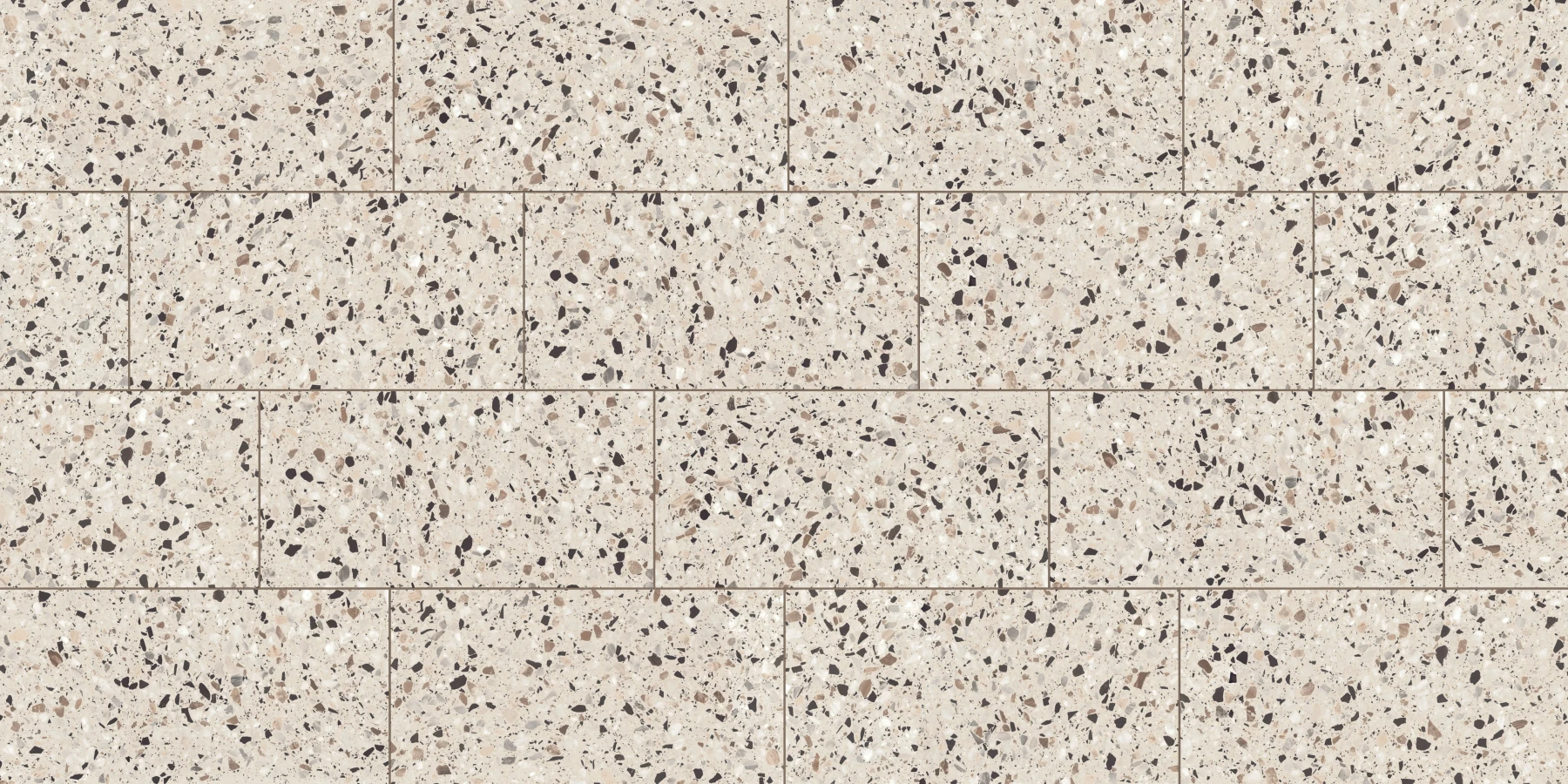 Terrazzo Allure™ Dune Stagger 33% Matte Flooring surface by MILE®stone