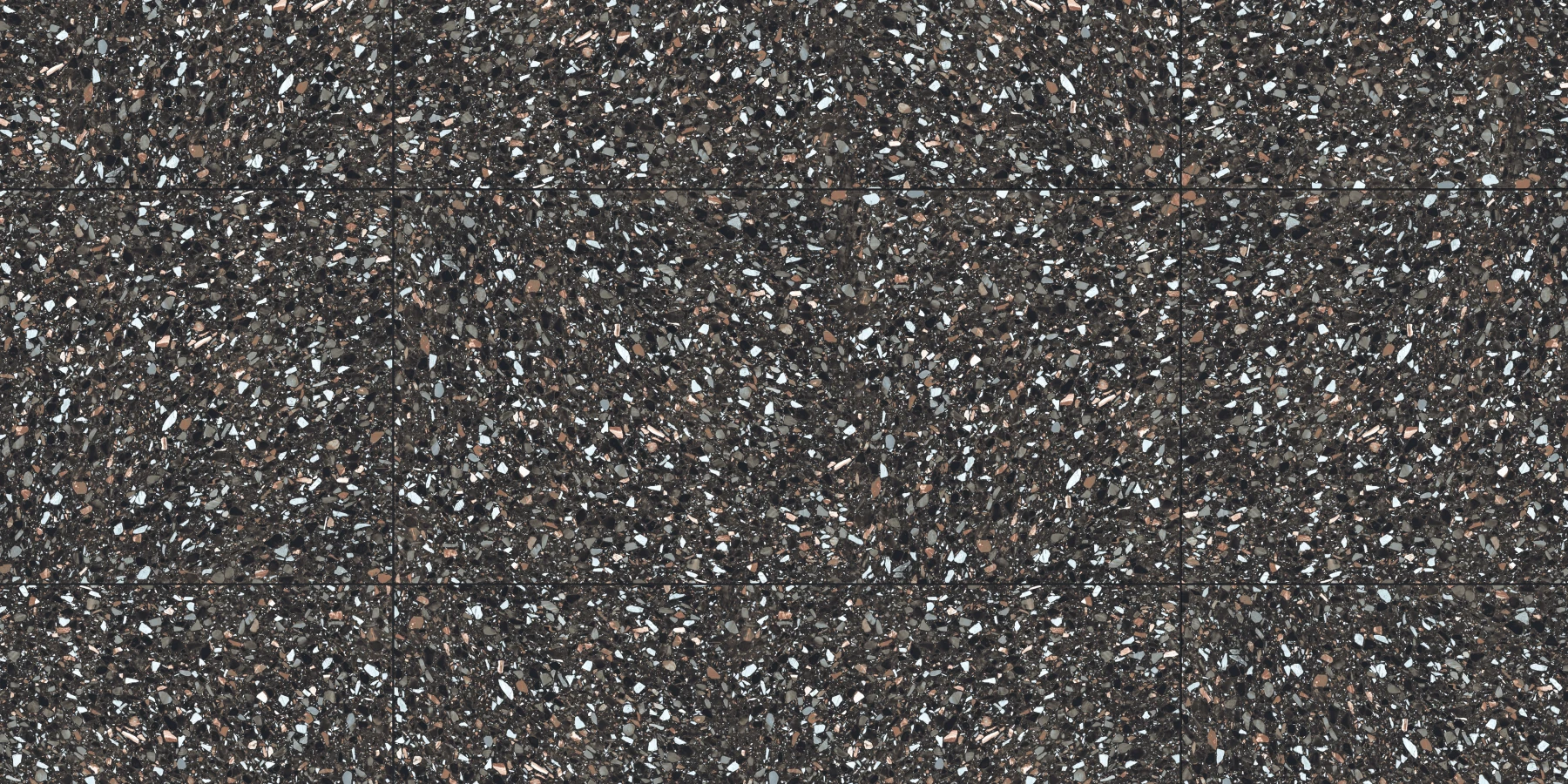 Terrazzo Allure™ constellation Stacked Matte Flooring surface by MILE®stone